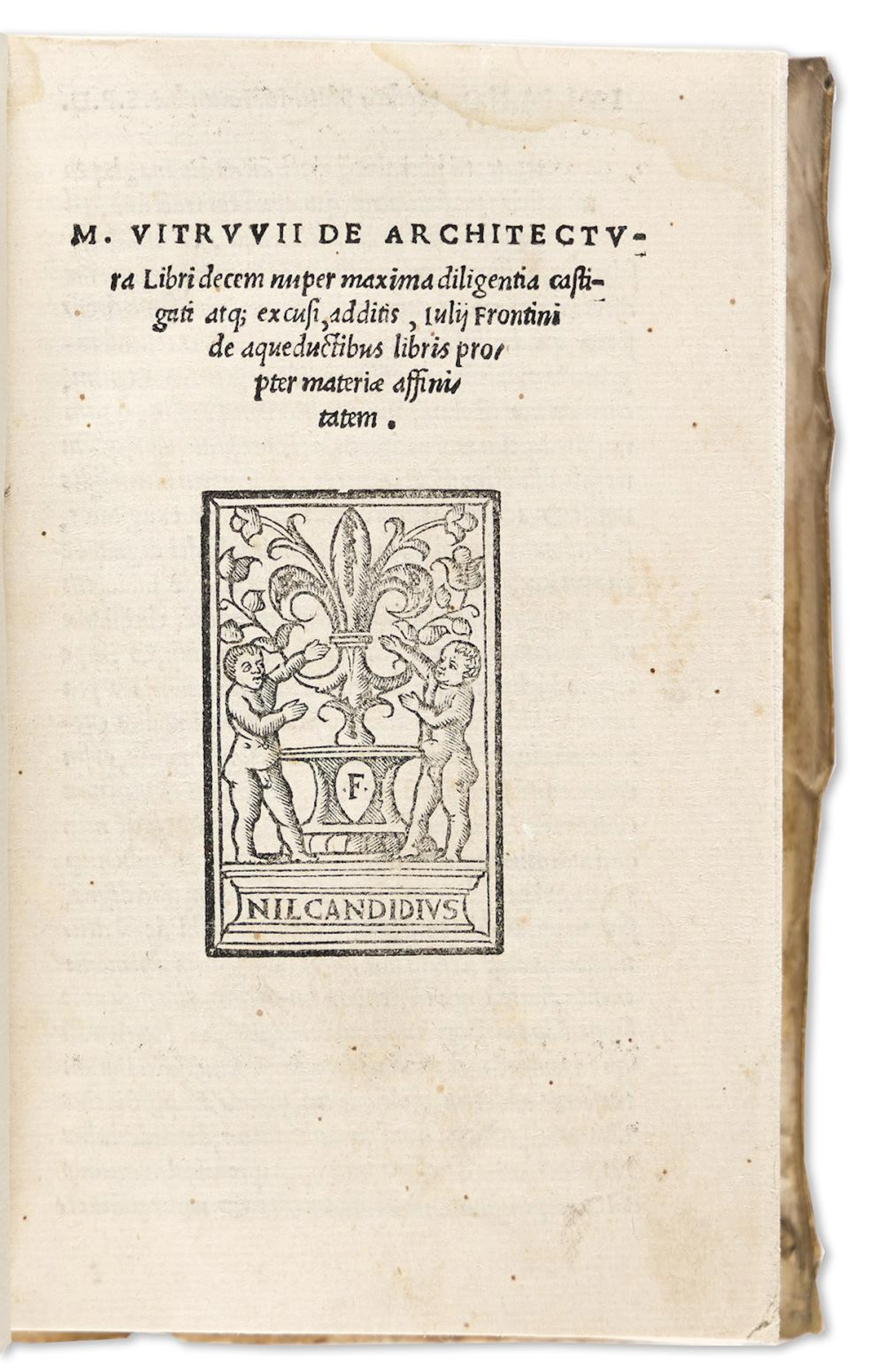 Vitruvius, Pollio Marcus (70-23 BCE) De Architectura Libri Decem.