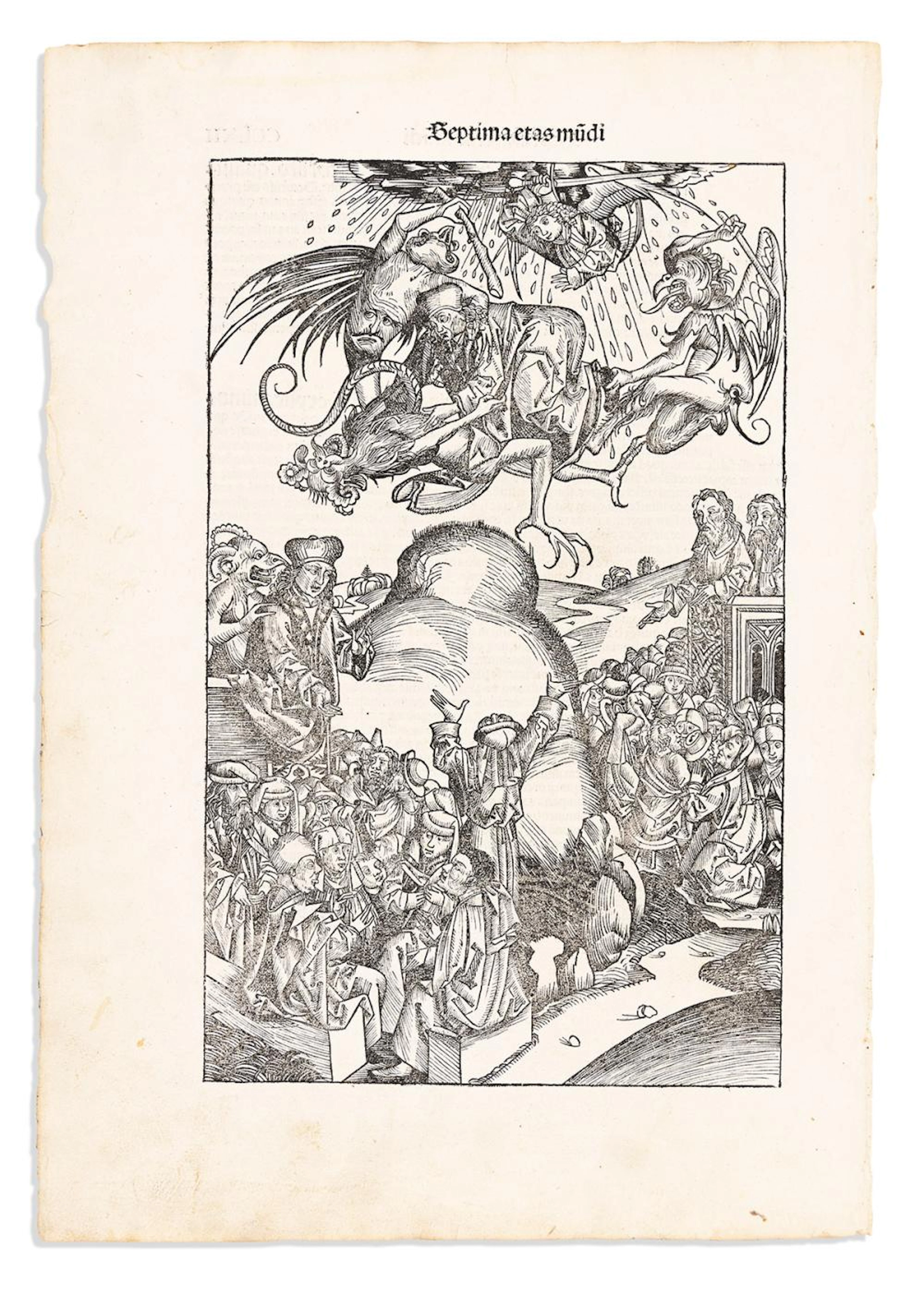 Leaves from Early Printed Books. Five Examples with Woodcuts.