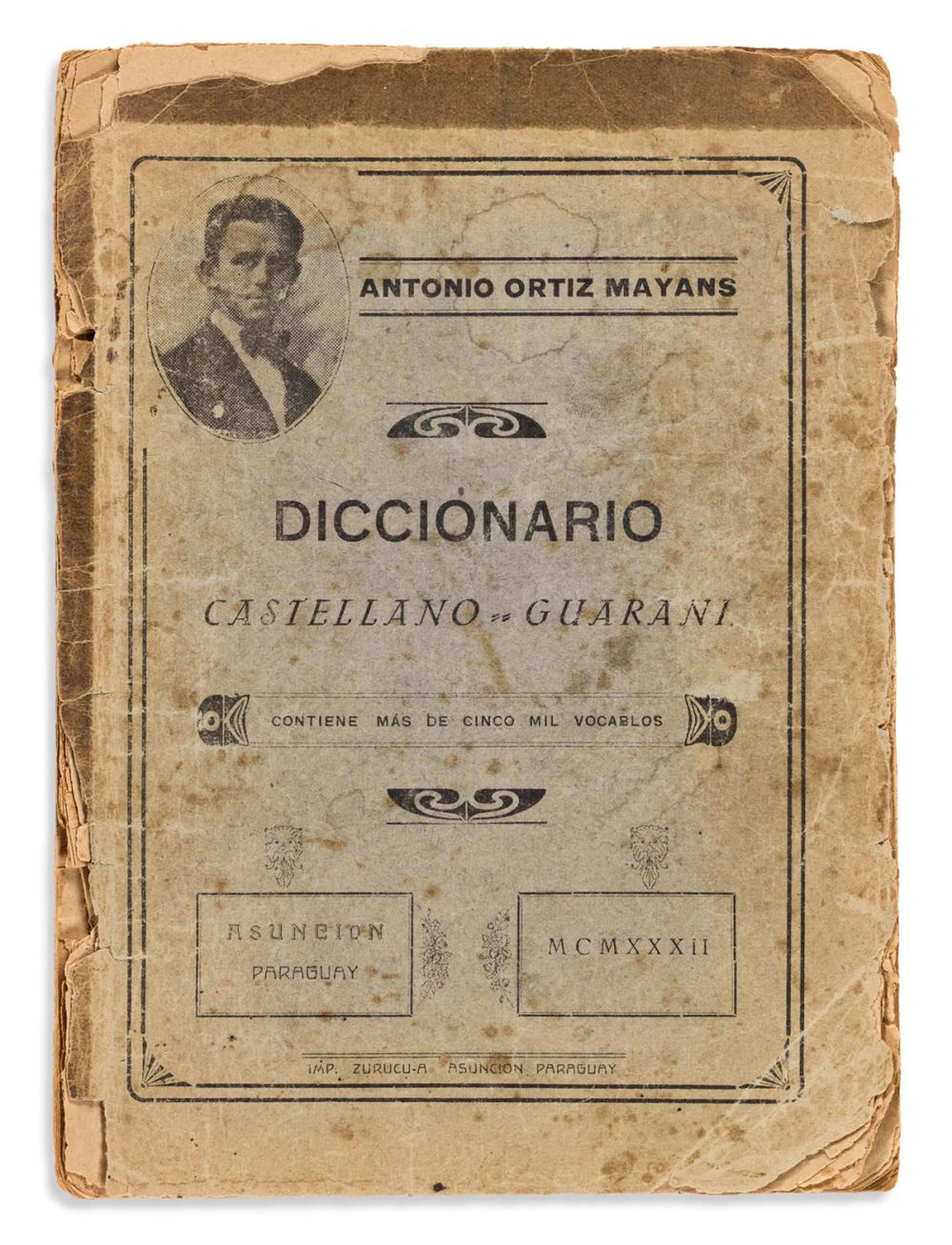 (PARAGUAY.) Antonio Ortiz Mayans. Diccionario Castellano-Guarani.