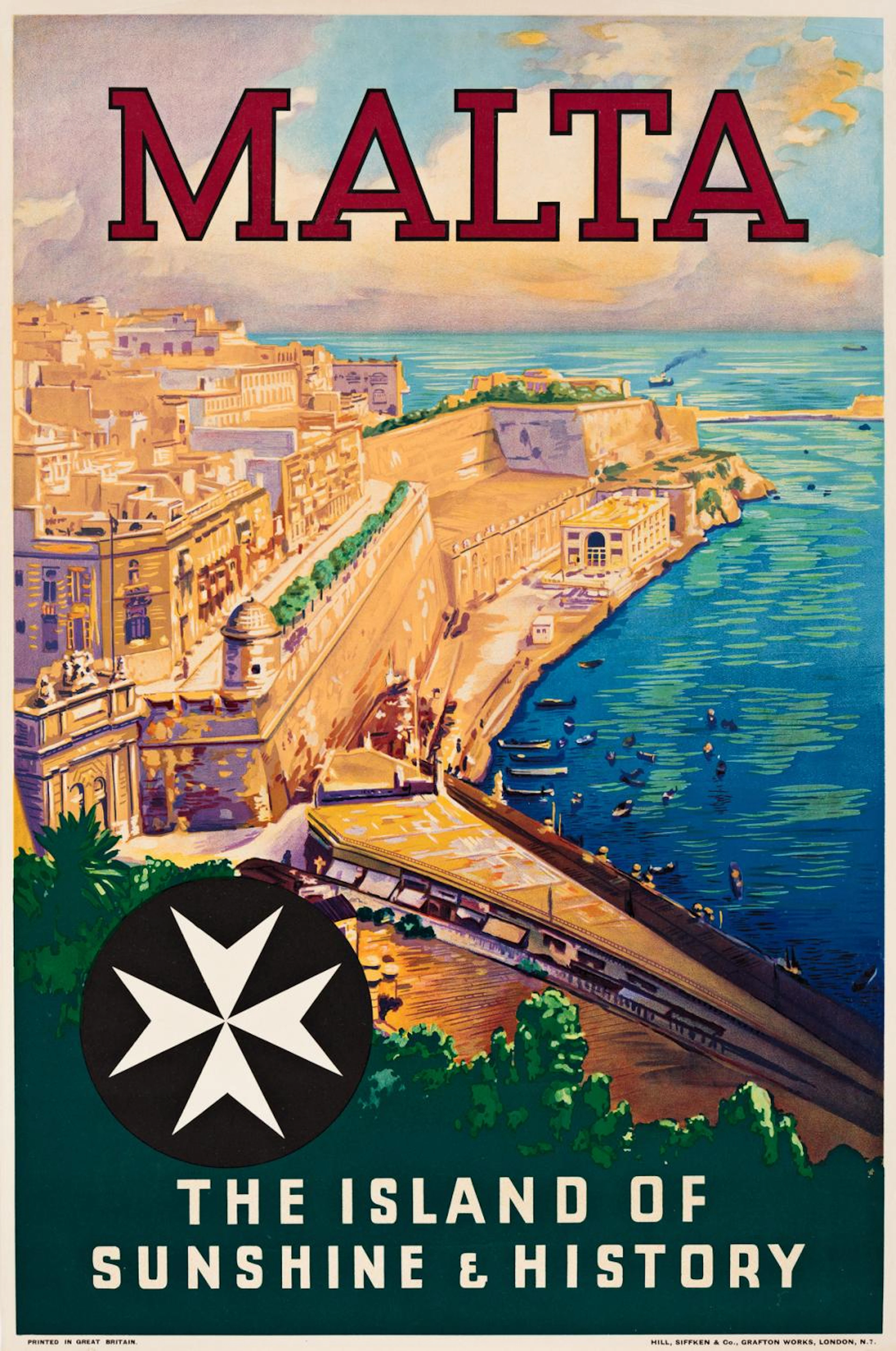 Various Artists. [INTERNATIONAL TRAVEL.] Group of 9 posters. 1930s-1950s.