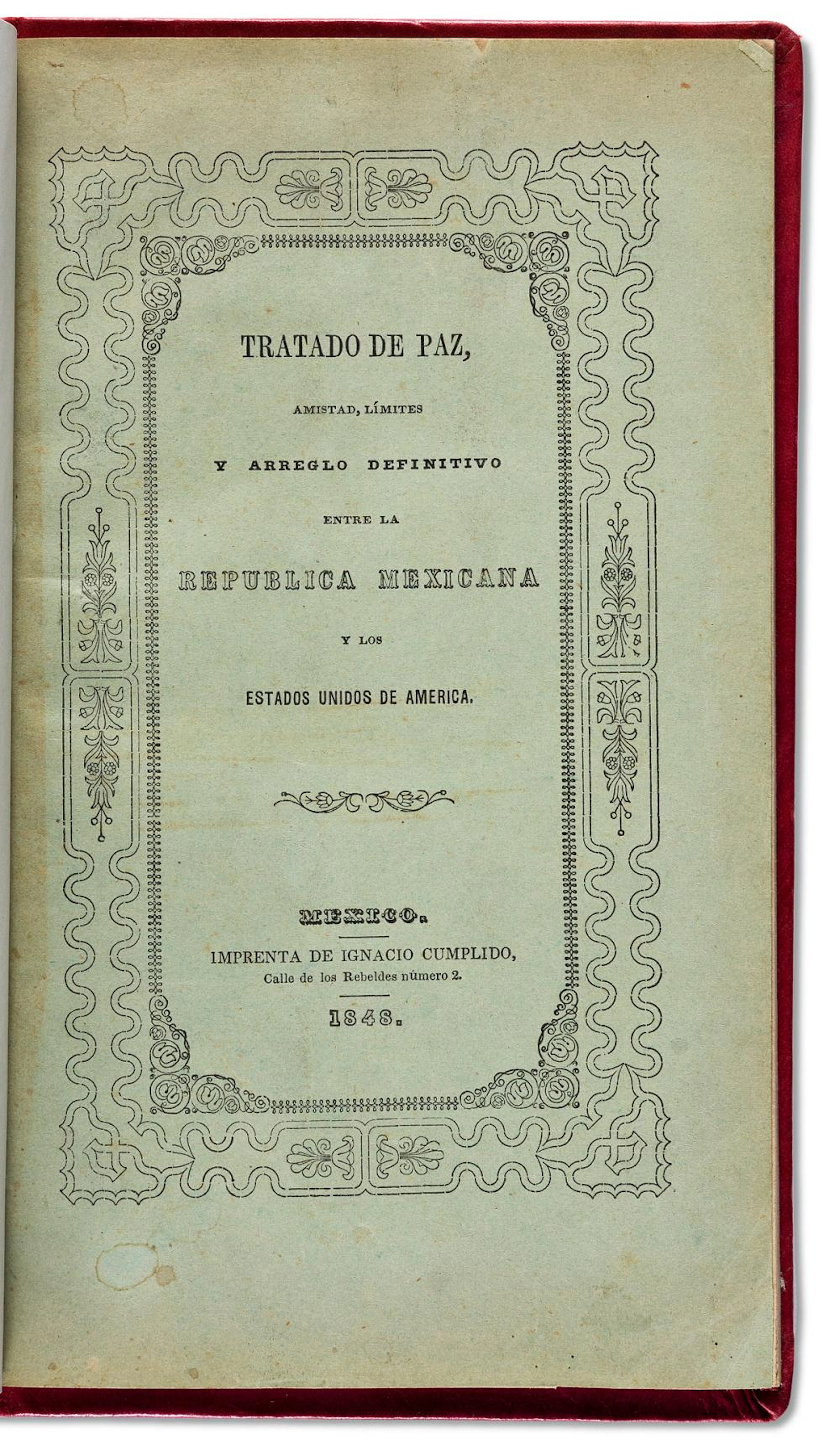 (MEXICO--TREATIES.) Tratado de paz