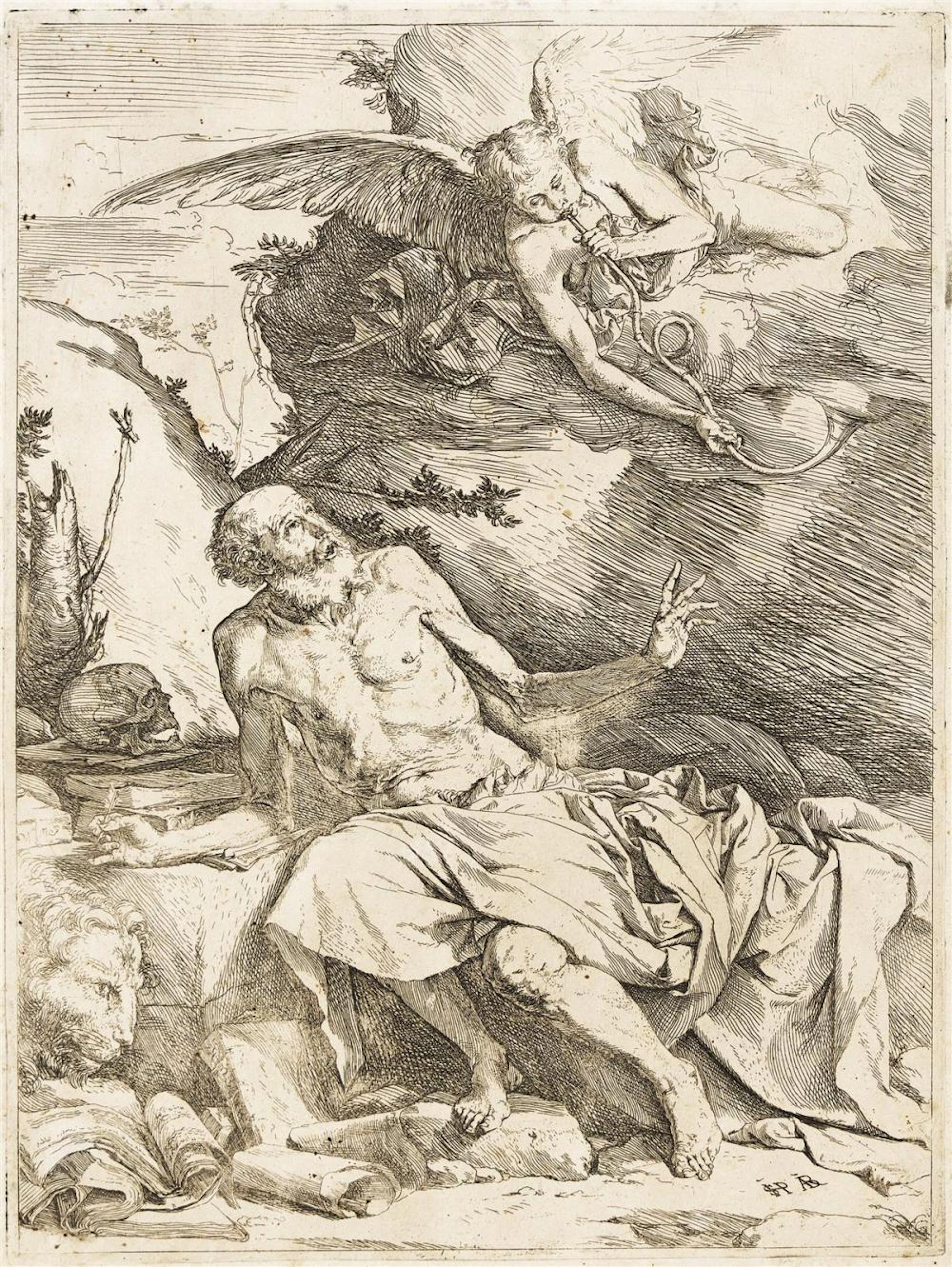 JUSEPE DE RIBERA Saint Jerome Hearing the Trumpet of the Last Judgment.