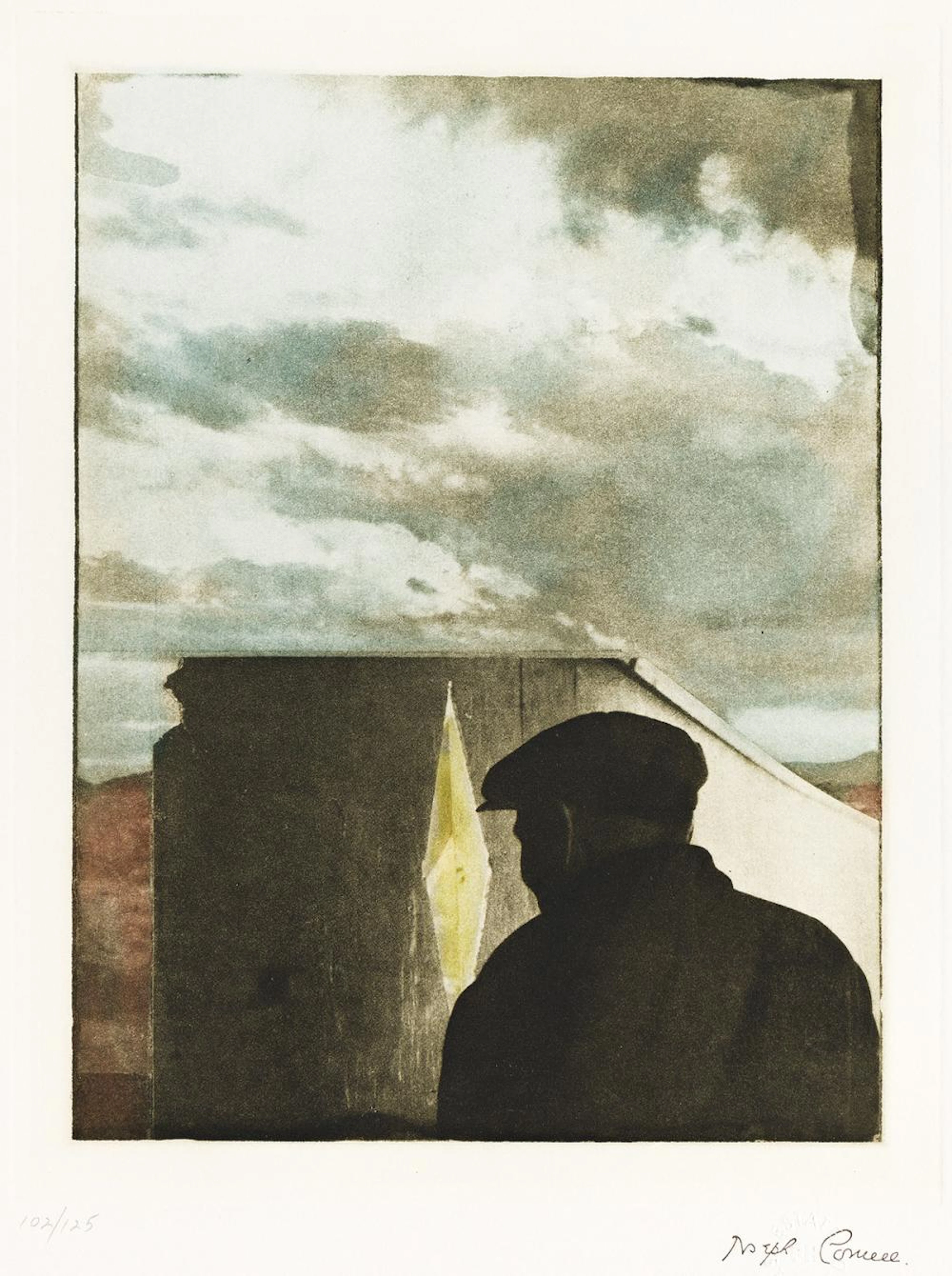 JOSEPH CORNELL Untitled (Landscape with Figure).
