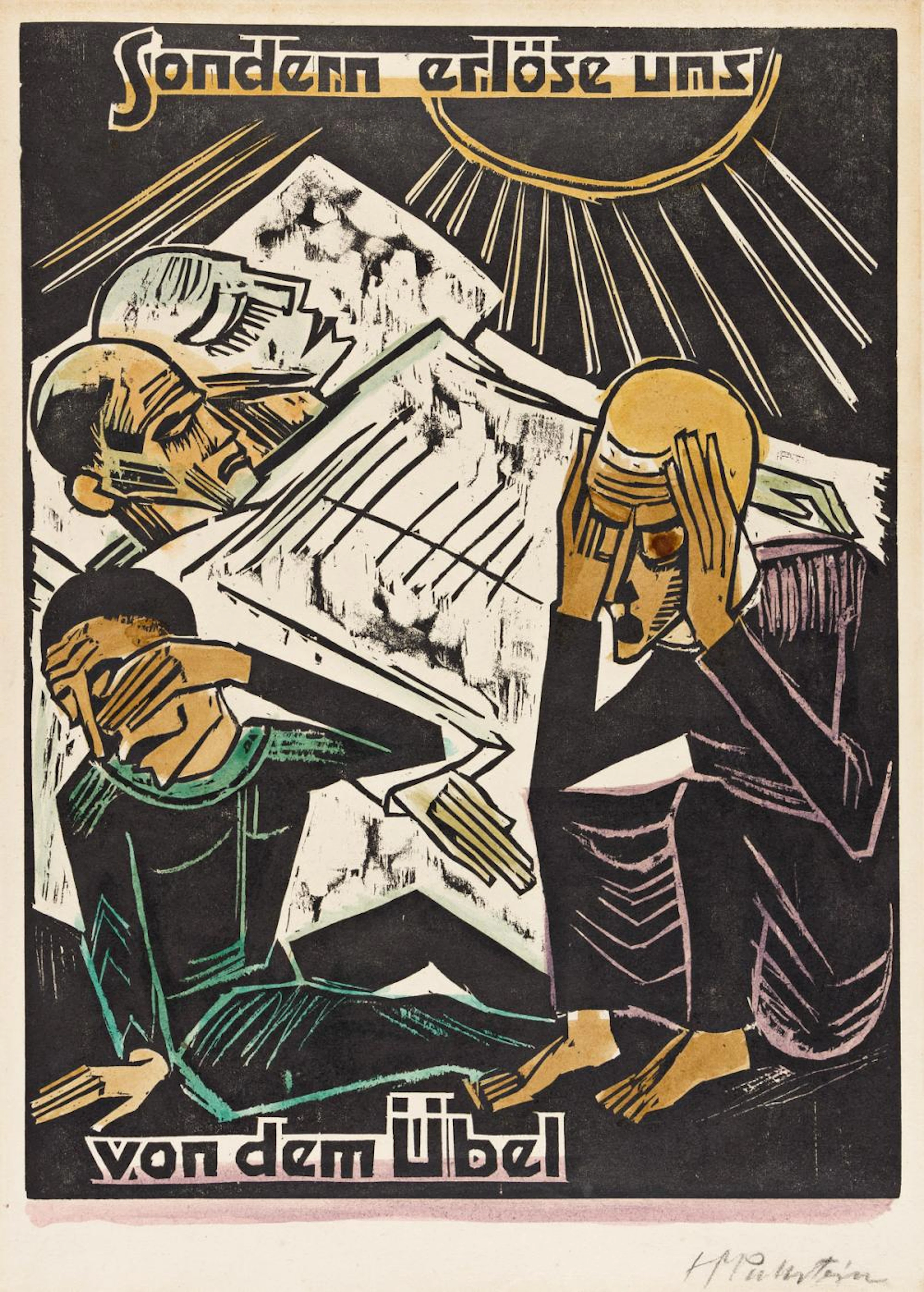 MAX PECHSTEIN Das Vater Unser IX: Sondern erlöse uns von dem Übel.