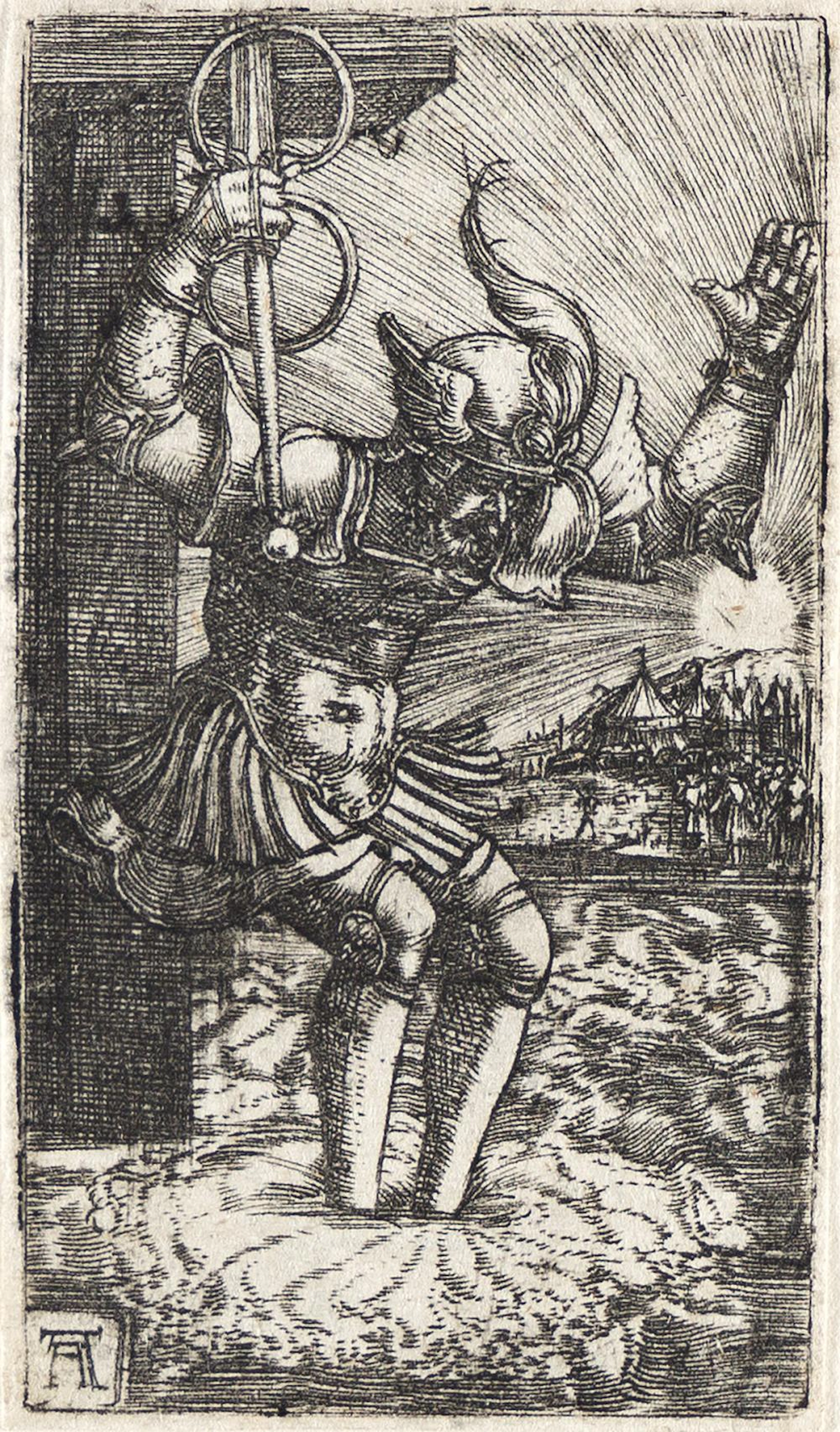 ALBRECHT ALTDORFER Horatius Cocles Leaping into the Tiber.