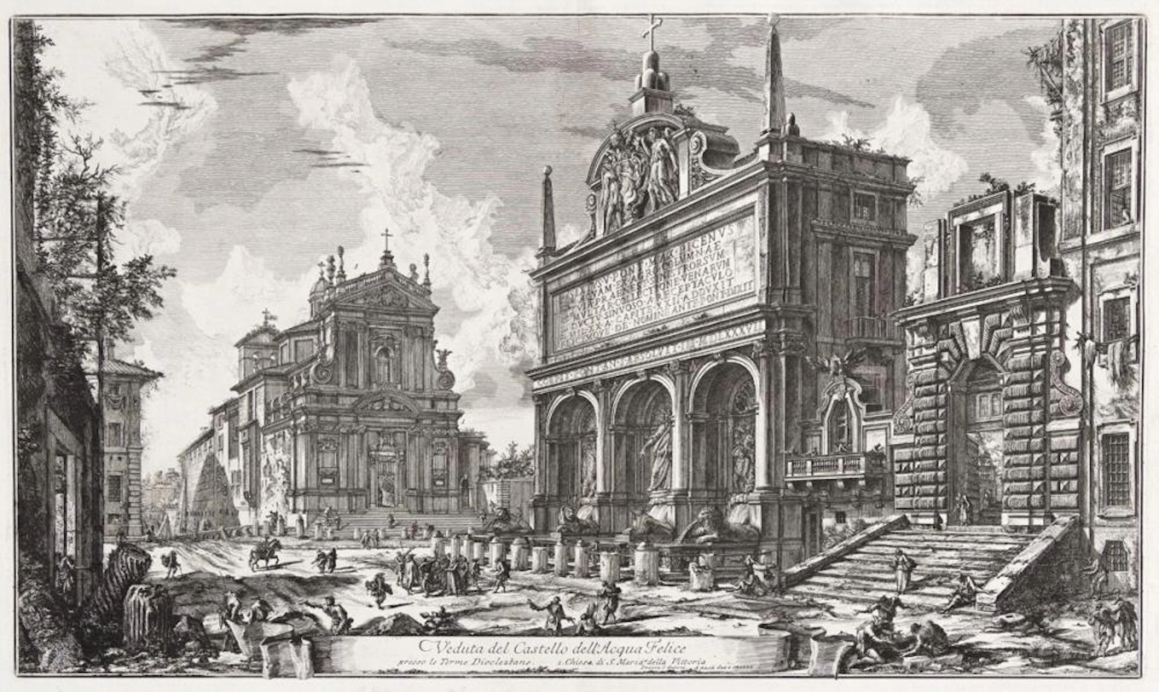 GIOVANNI B. PIRANESI Three etchings from the Vedute di Roma.