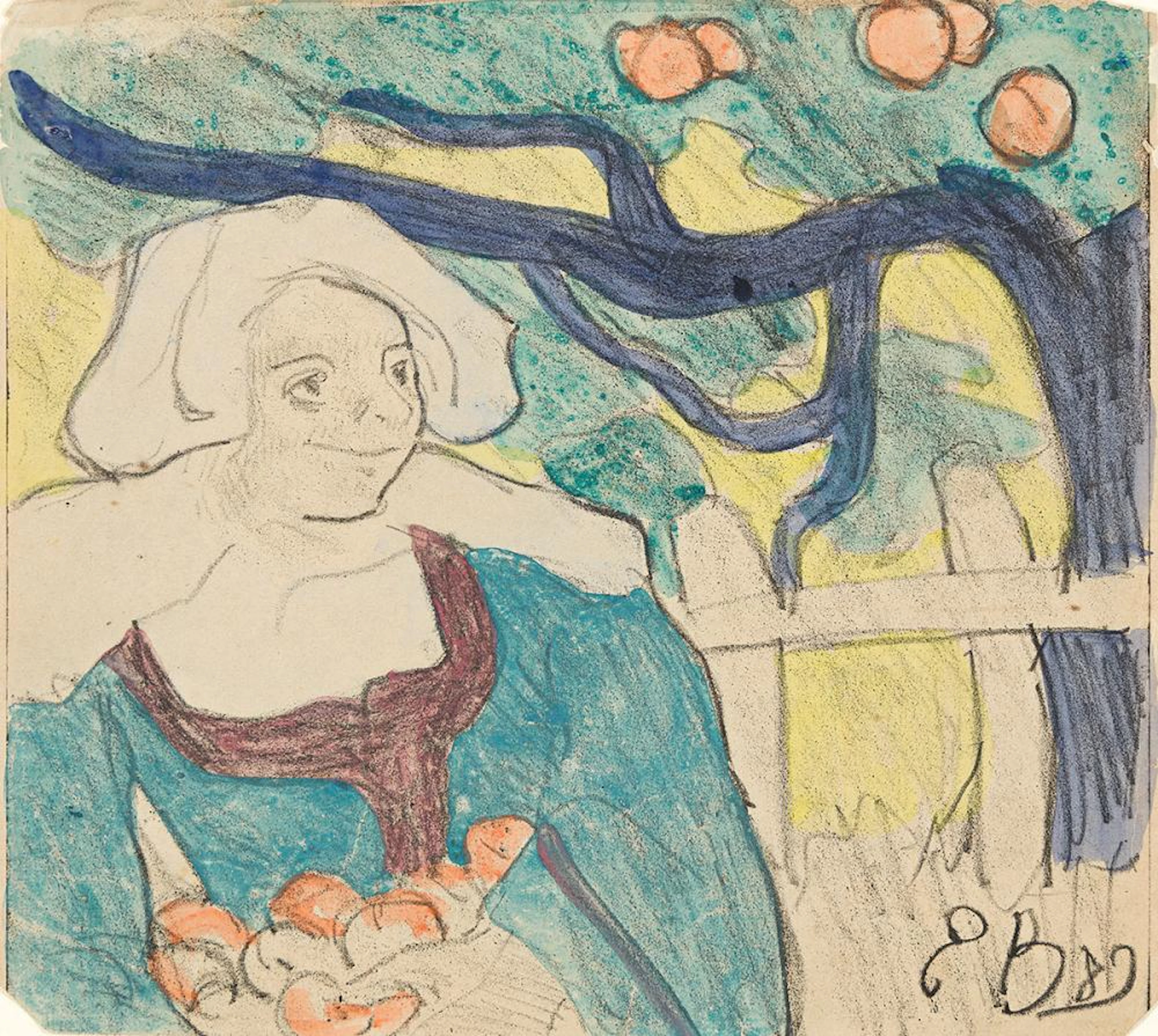 ÉMILE BERNARD La Cueillette des Pommes.