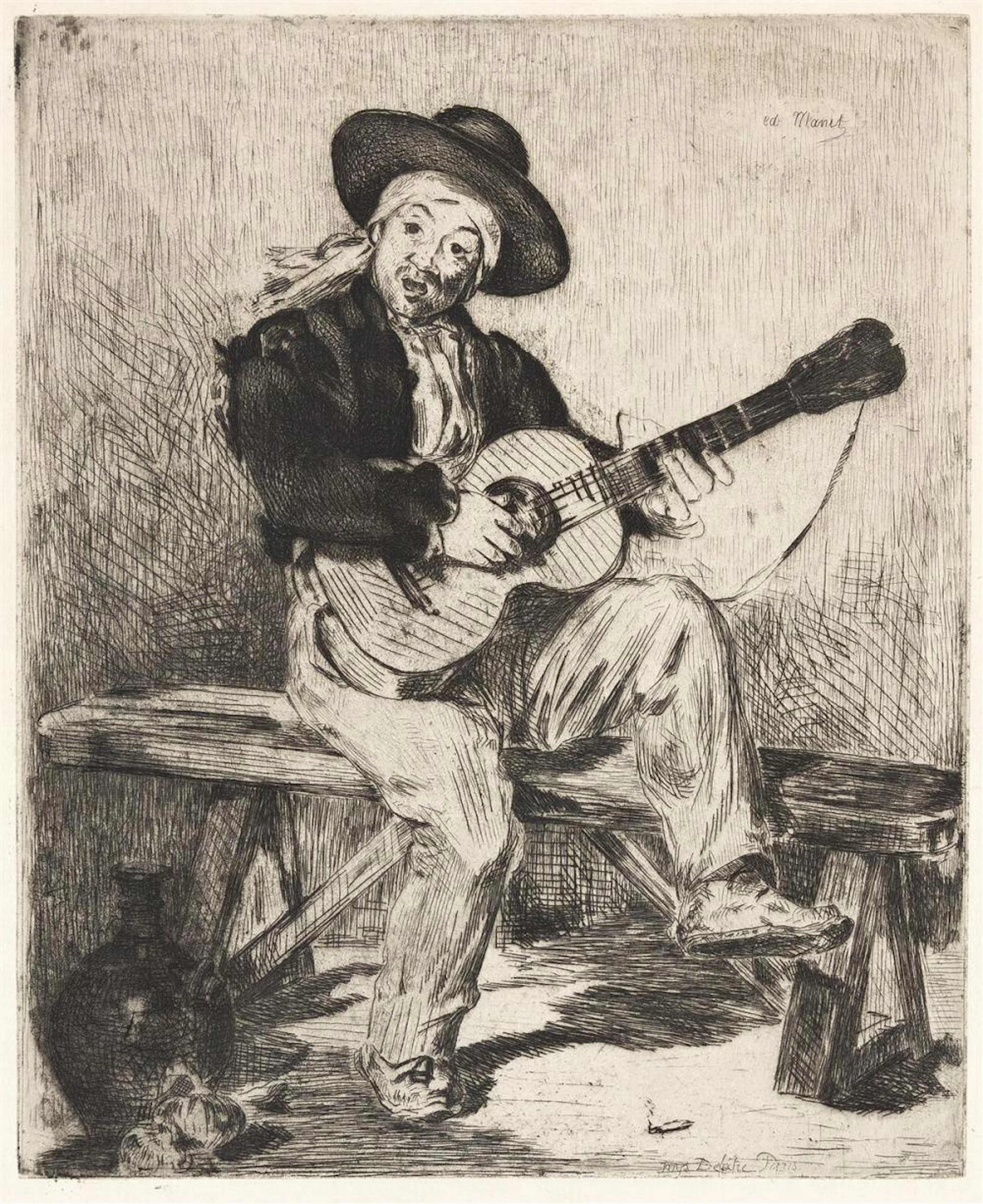 ÉDOUARD MANET Le Guitarrero (ou Le Chanteur Espagnol).