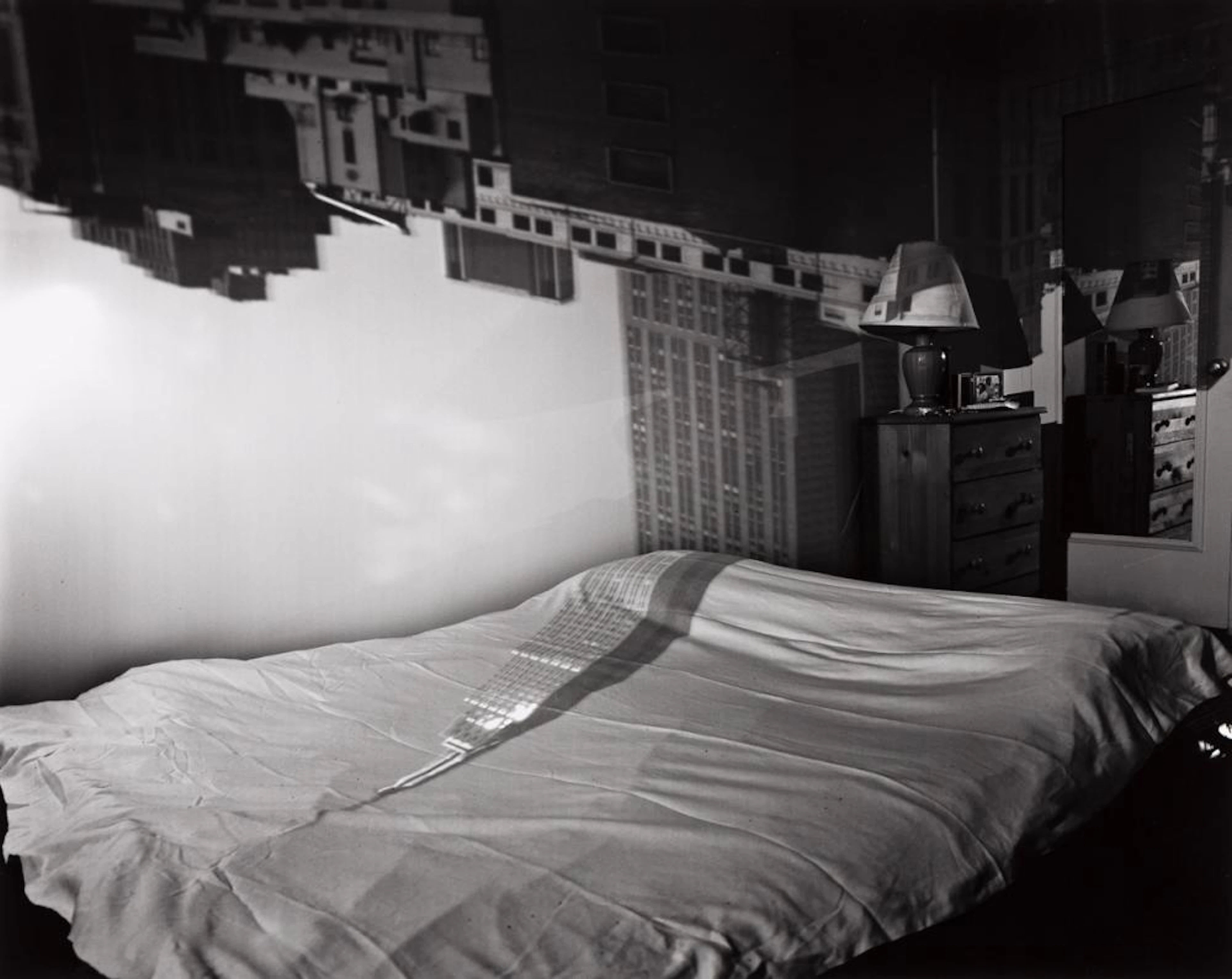 ABELARDO MORELL (1948- ) Camera Obscura of the Empire State Building in Bedroom.