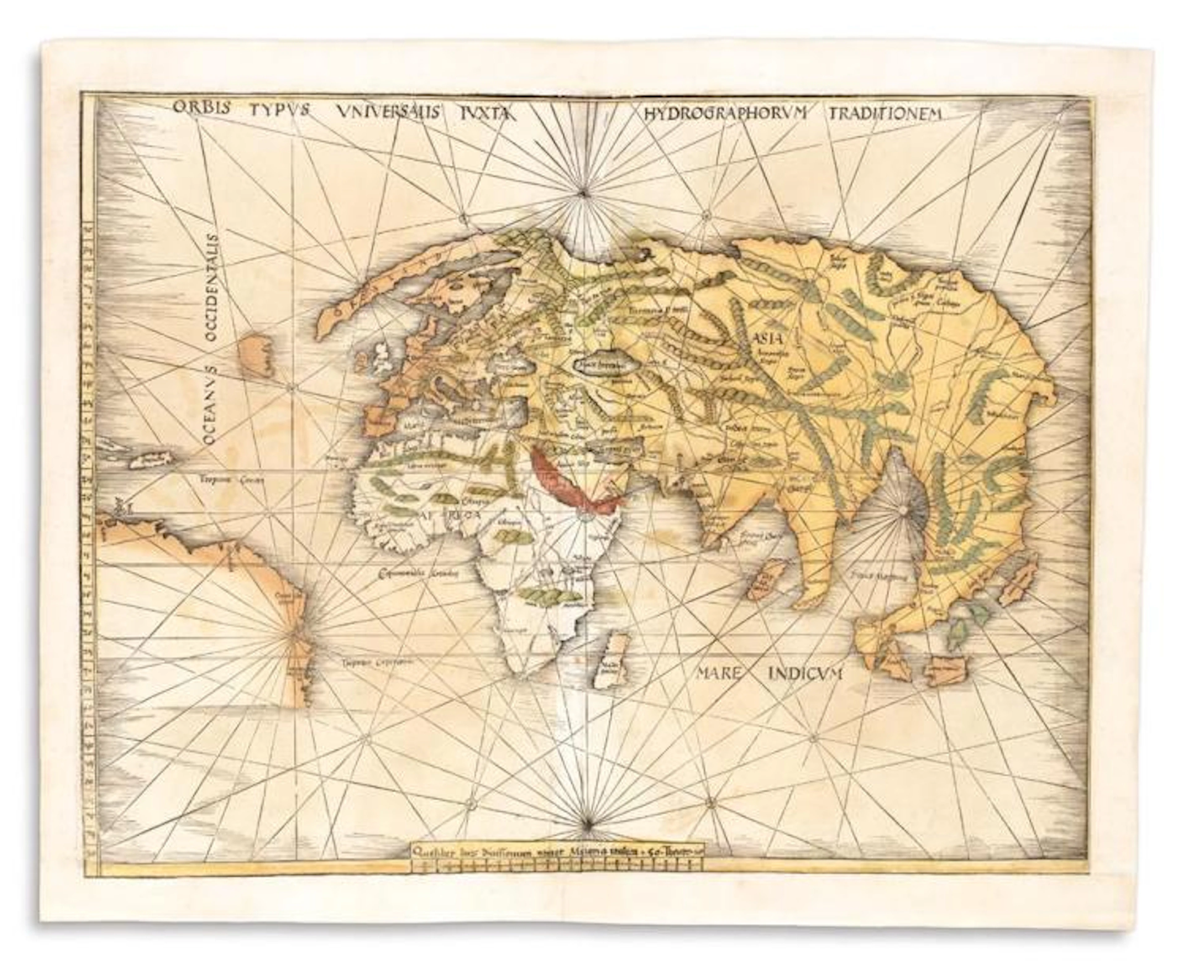 WALDSEEMÜLLER, MARTIN. Orbis Typus Universalis Iuxta Hydrographorum Traditionem.