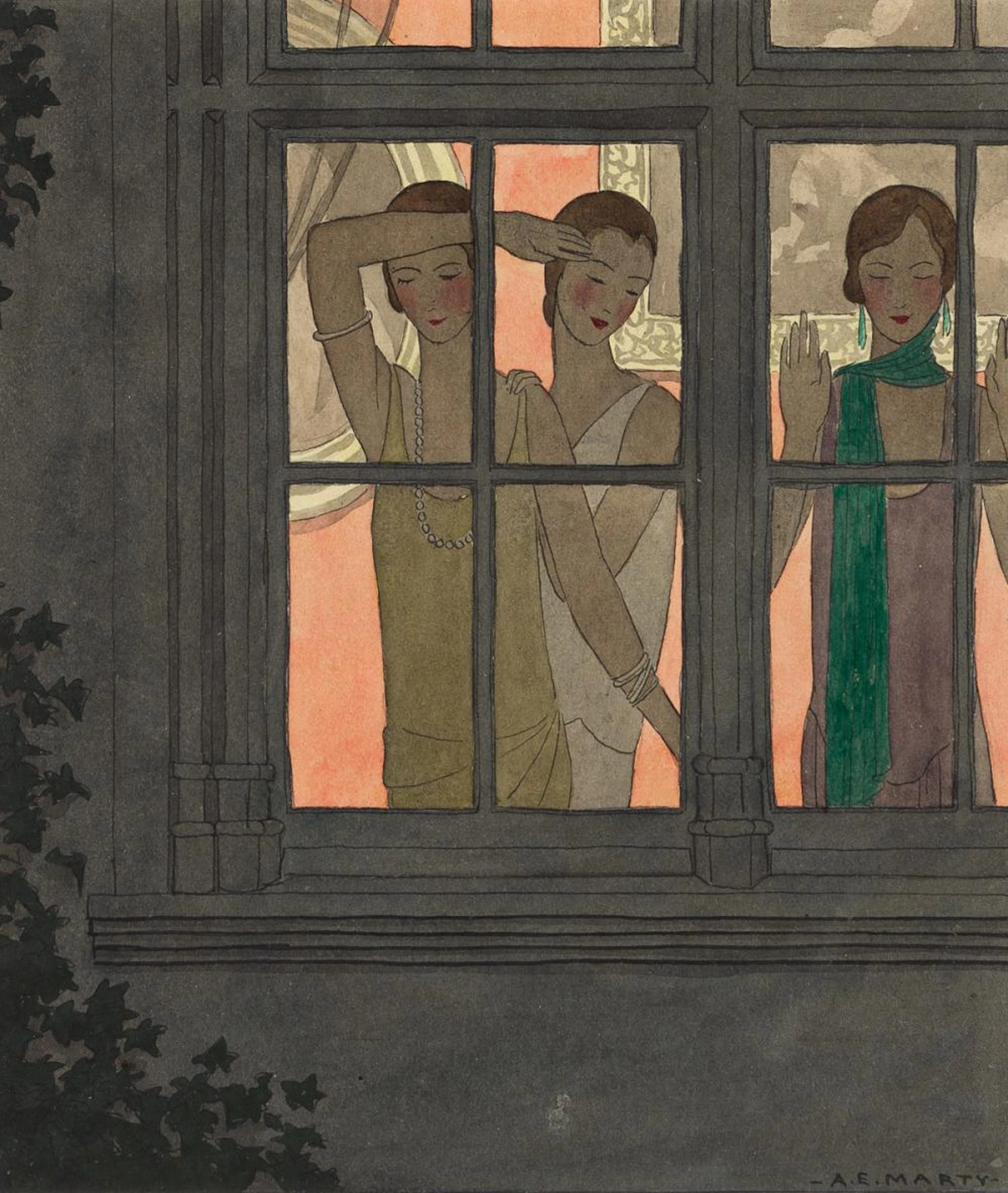 ANDRÉ ÉDOUARD MARTY (1882-1974) "Les dames n'avaient pas...