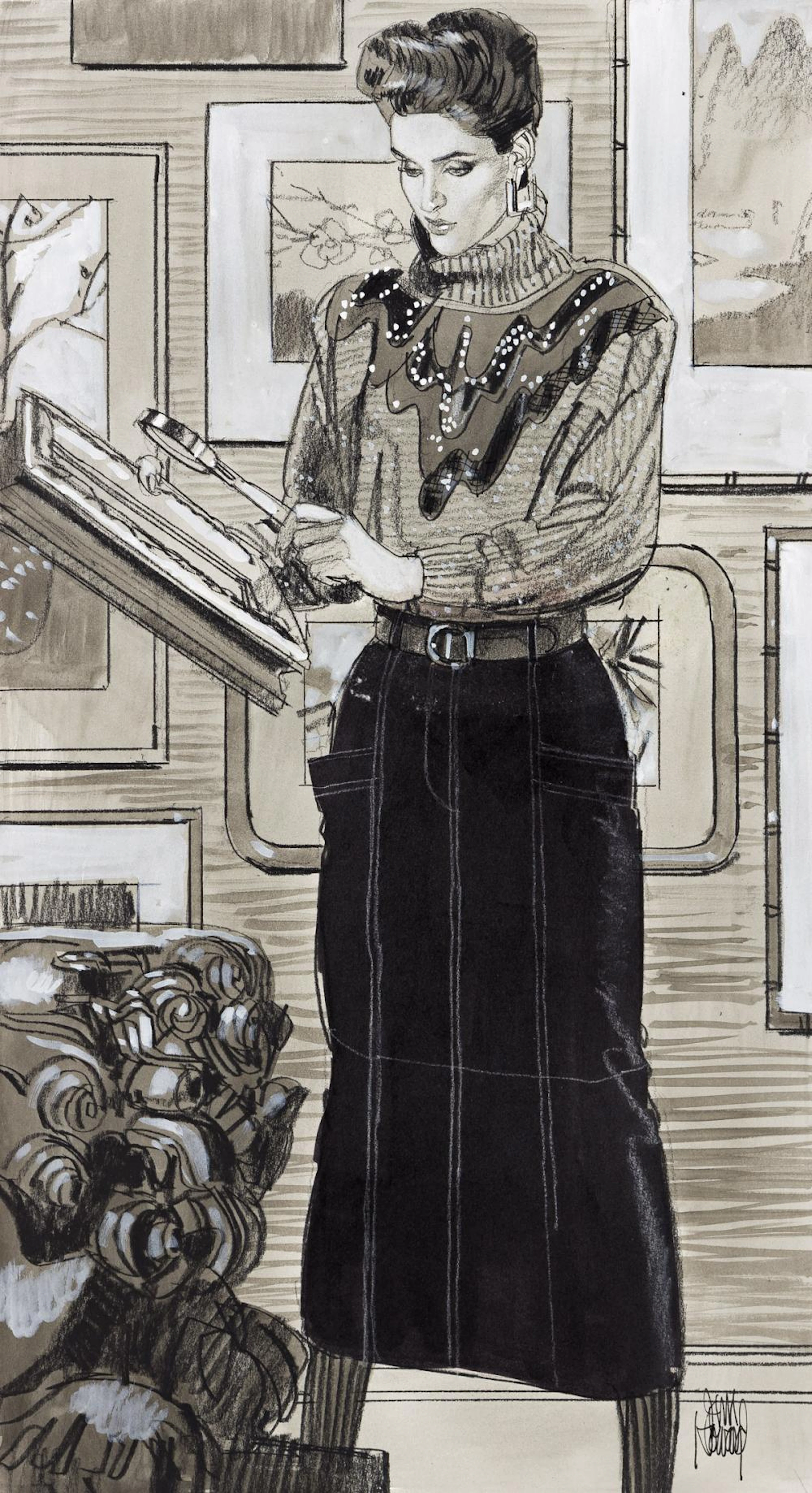 JIM HOWARD (1930- ) Art Connoisseur. [BULLOCKS / FASHION ADVERTISEMENT]
