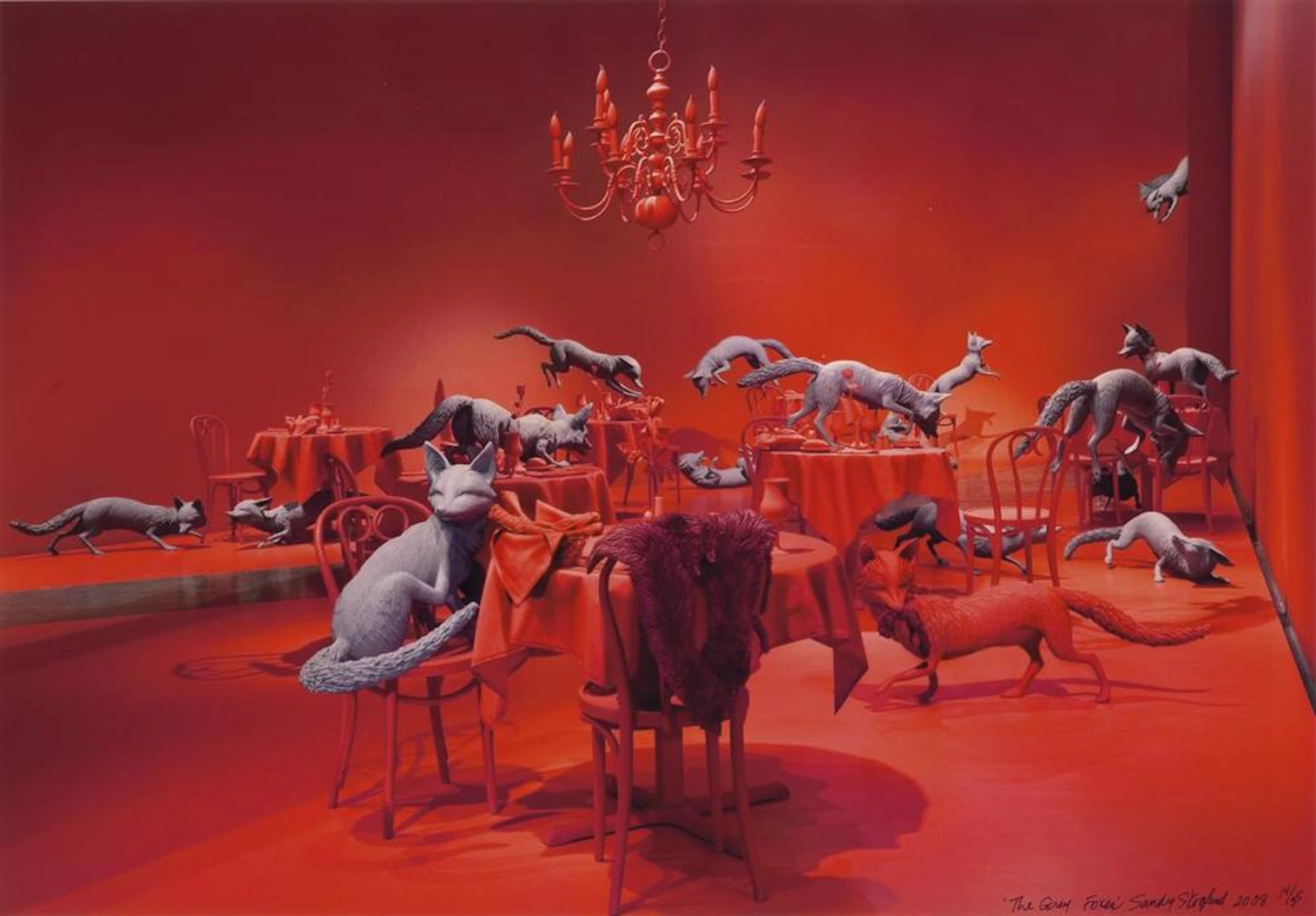 SANDY SKOGLUND (1946- ) The Grey Foxes.