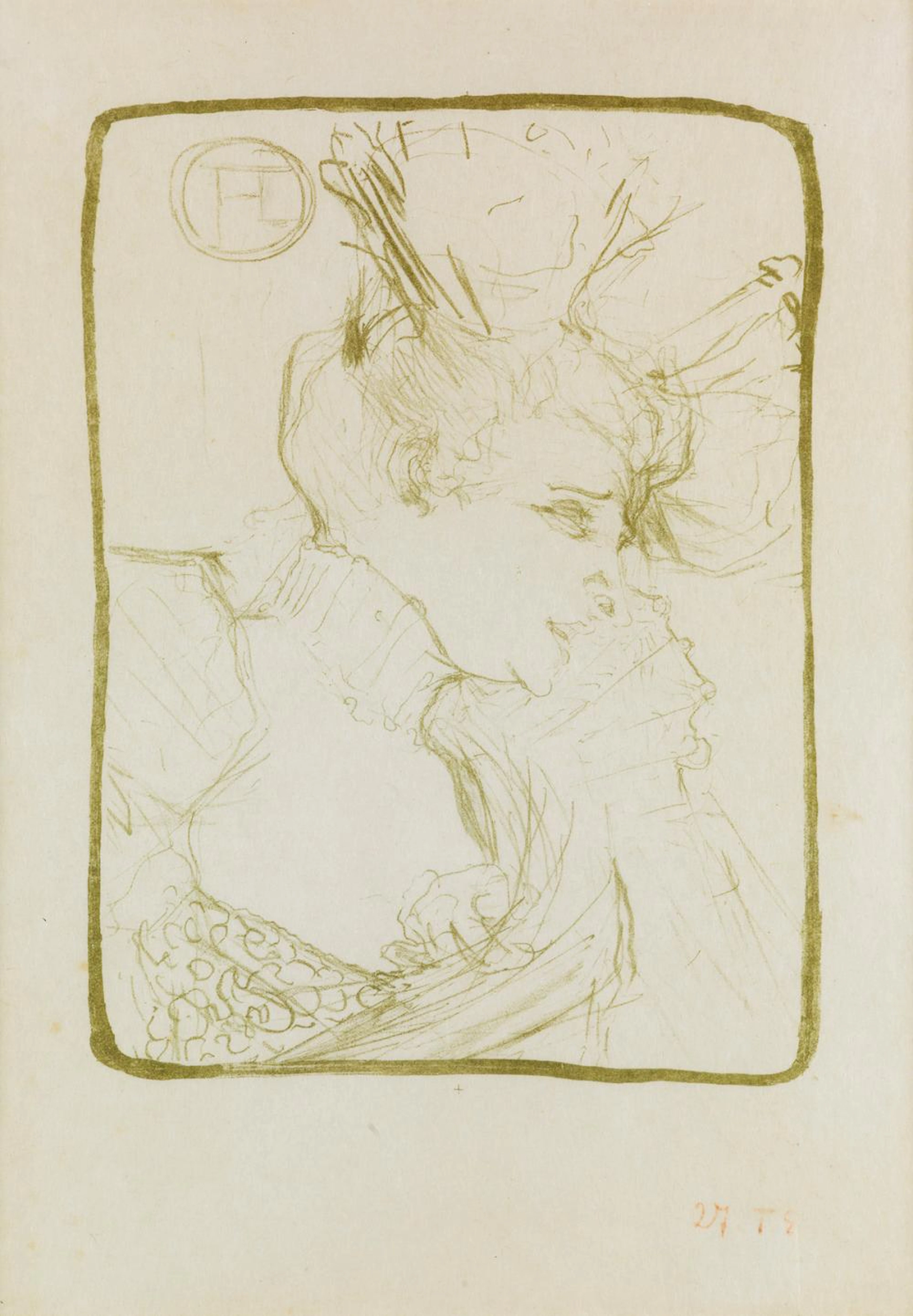 HENRI TOULOUSE-LAUTREC Mademoiselle Marcel Lender, en buste.
