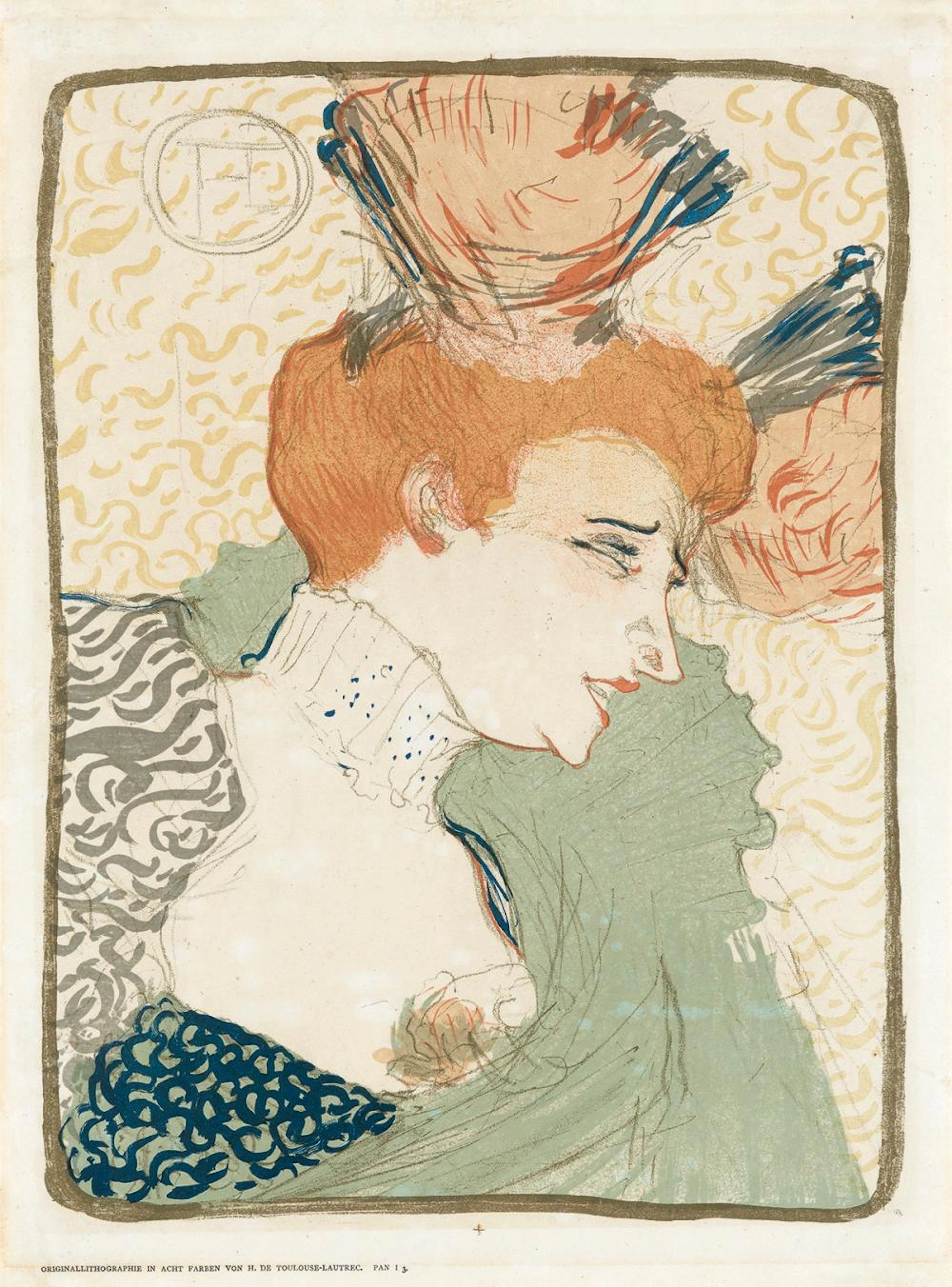 HENRI TOULOUSE-LAUTREC Mademoiselle Marcel Lender, en buste.