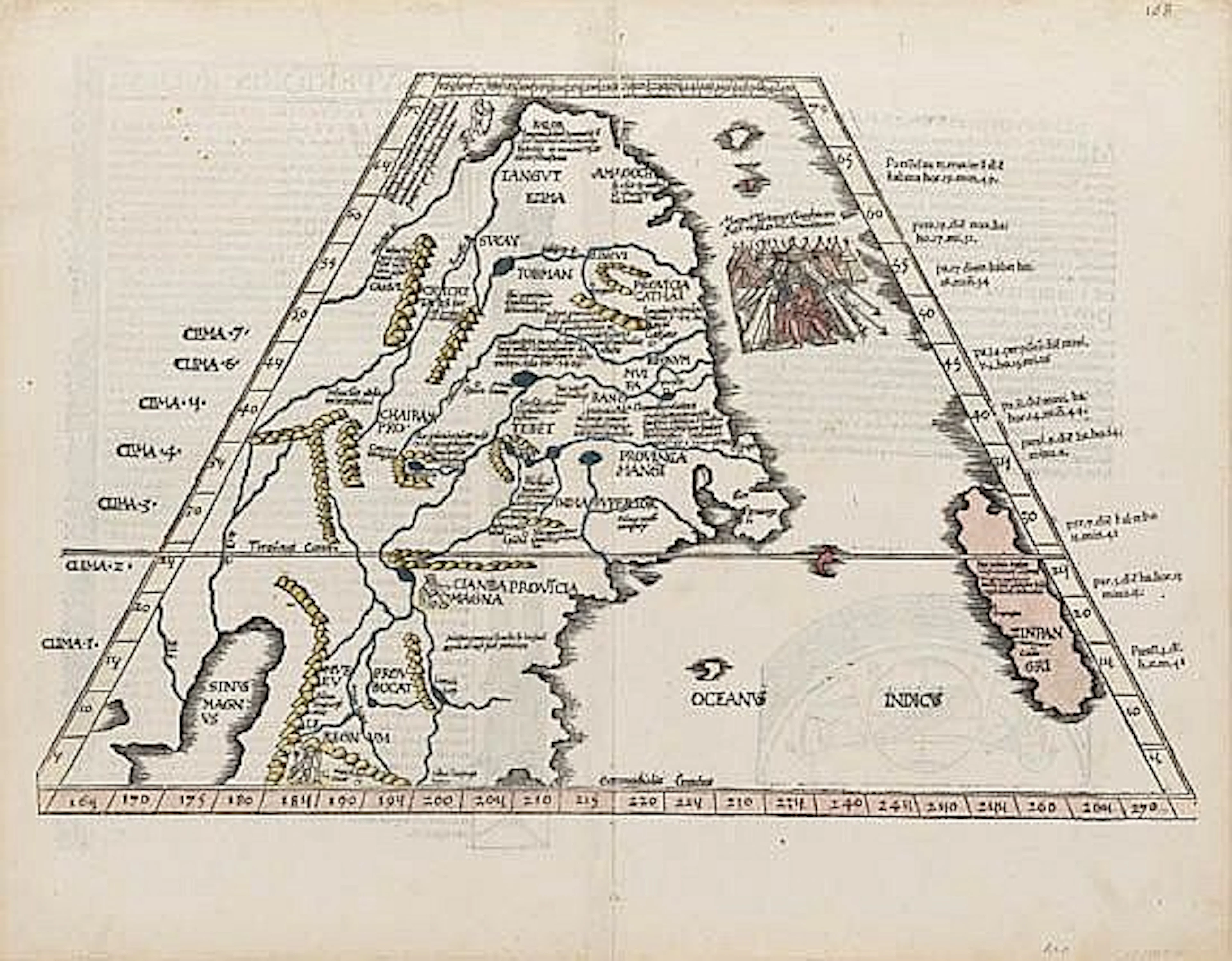 WALDSEEMÜLLER, MARTIN. Untitled map showing Tartary, China, and Japan.