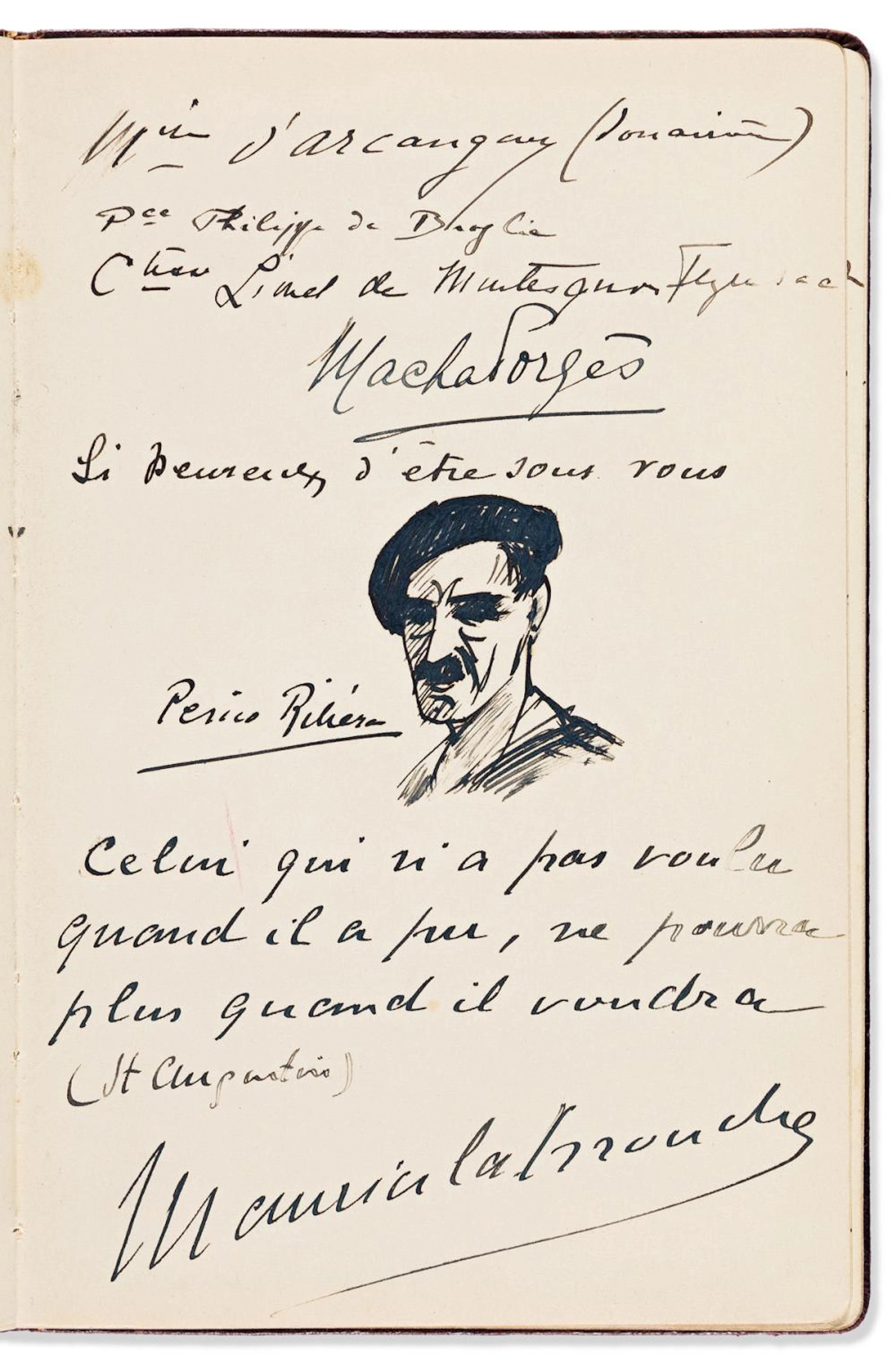 (ALBUM.) Autograph album containing Signatures by over...