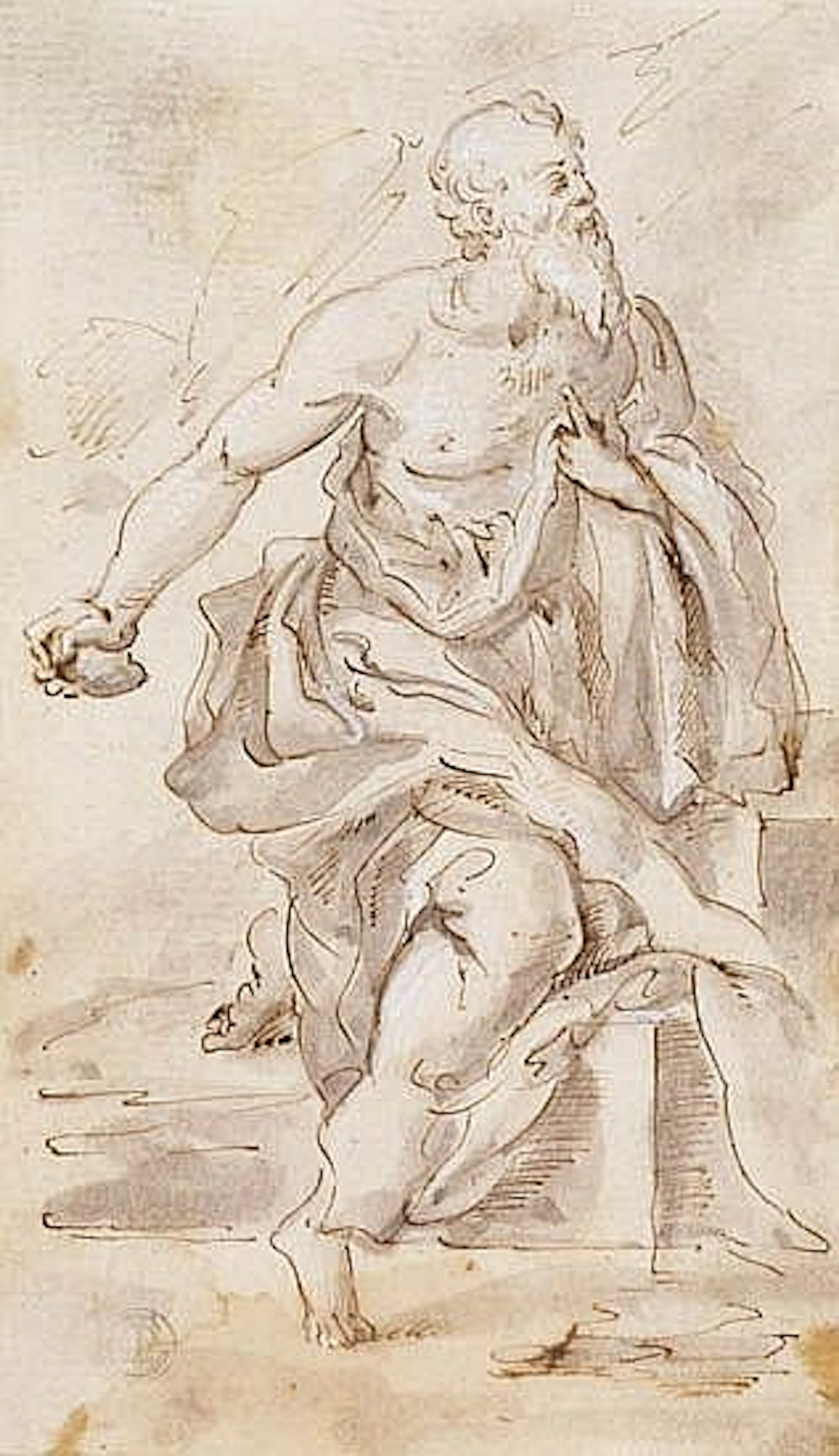 GIROLAMO MUZIANO (CIRCLE OF) (Acquafredda circa 1532-1592 Rome) St. Jerome.