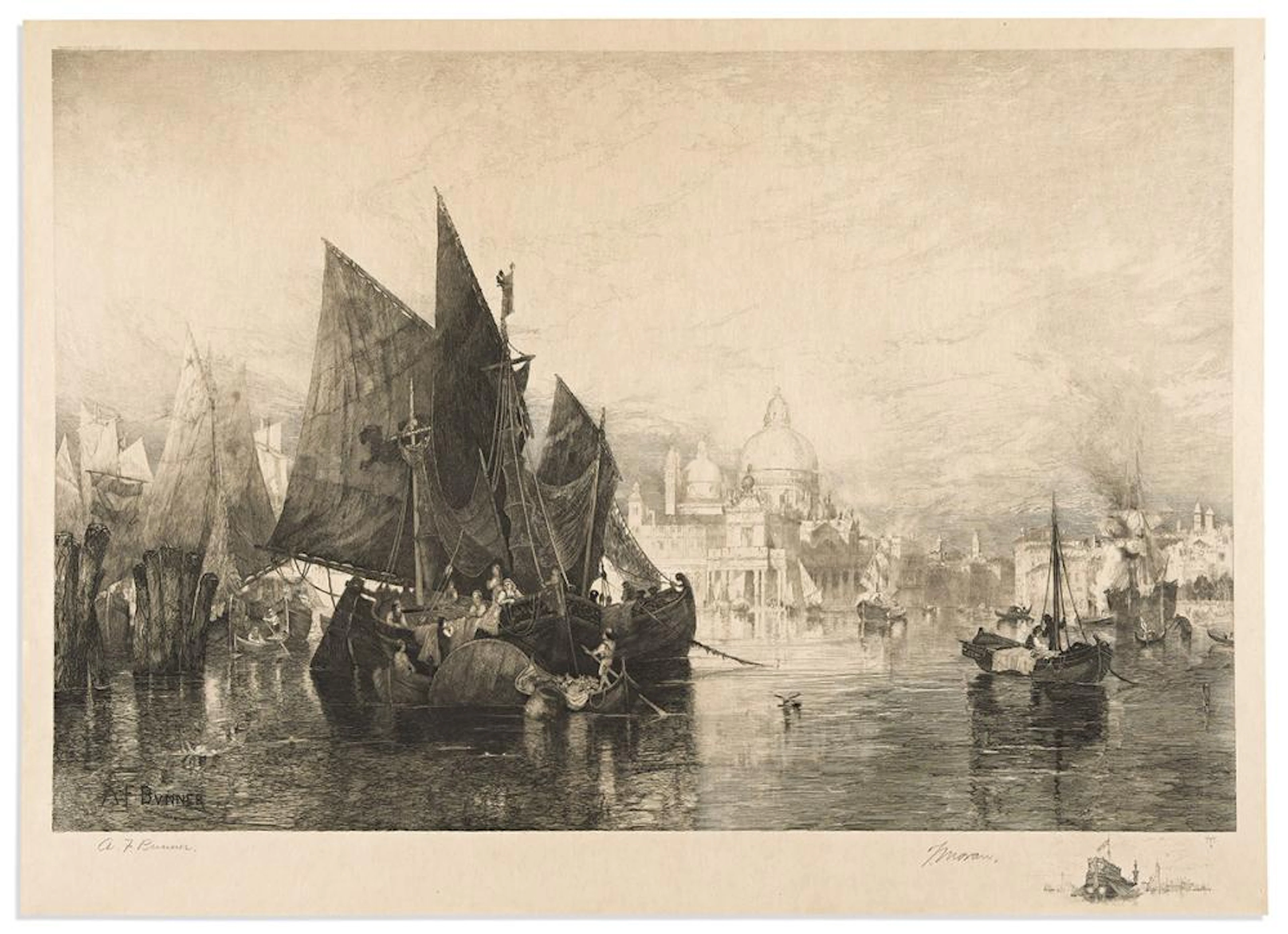 (VENICE.) Thomas Moran; after A.F. Brunner. Venice.