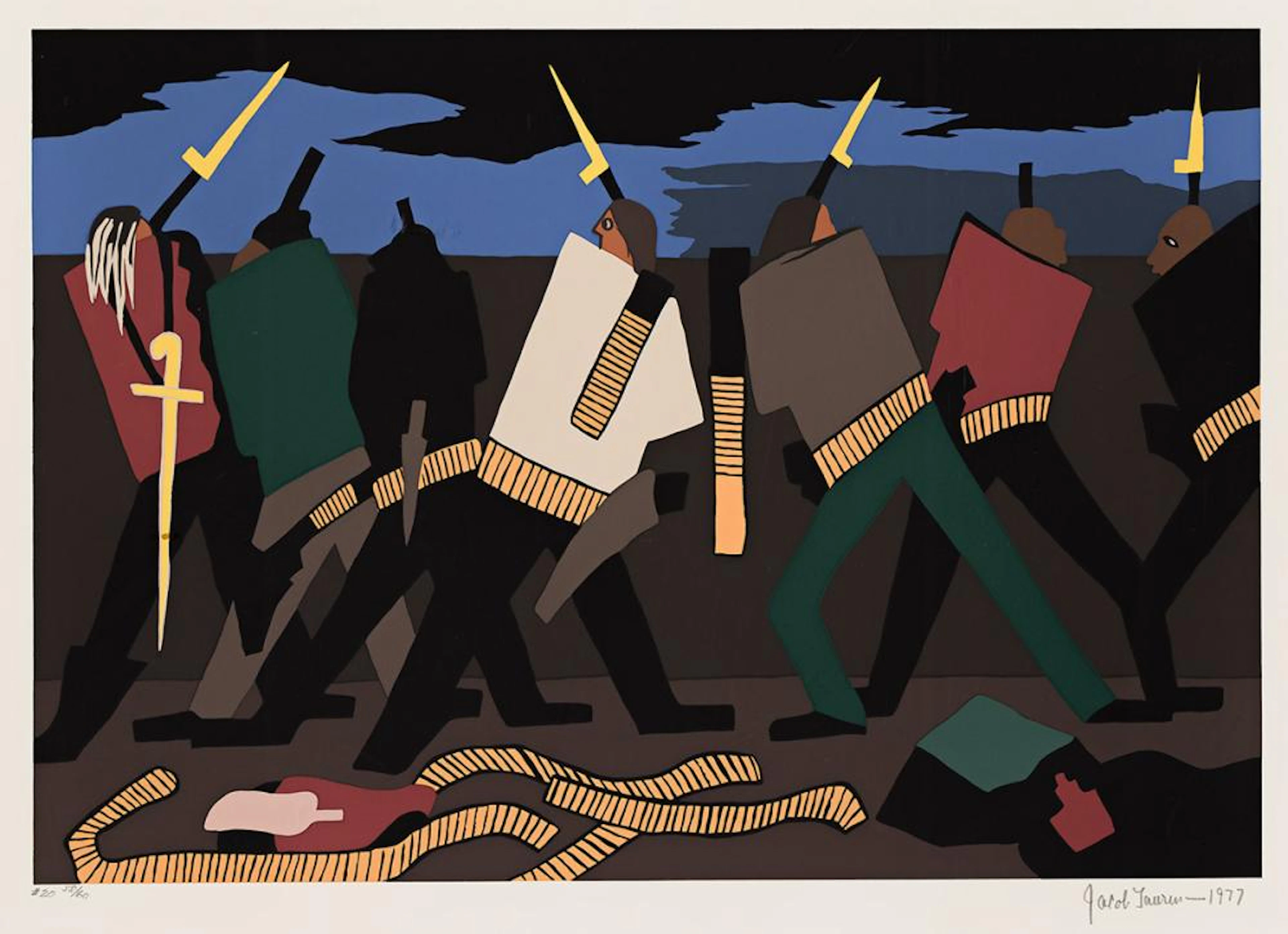 JACOB LAWRENCE (1917 - 2000) John Brown held Harpers Ferry for 12 hours