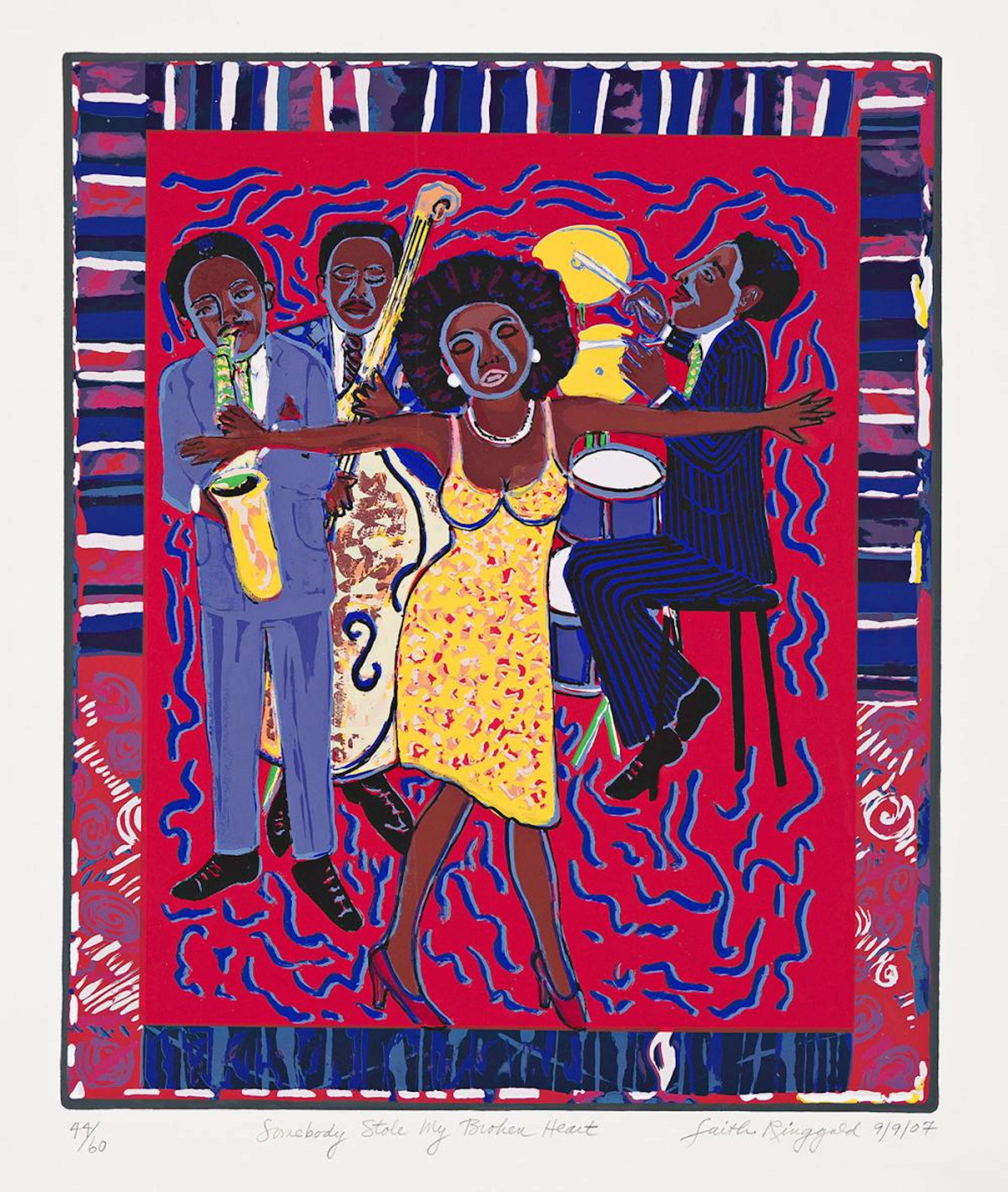 FAITH RINGGOLD (1930 - ) Somebody Stole My Broken Heart.