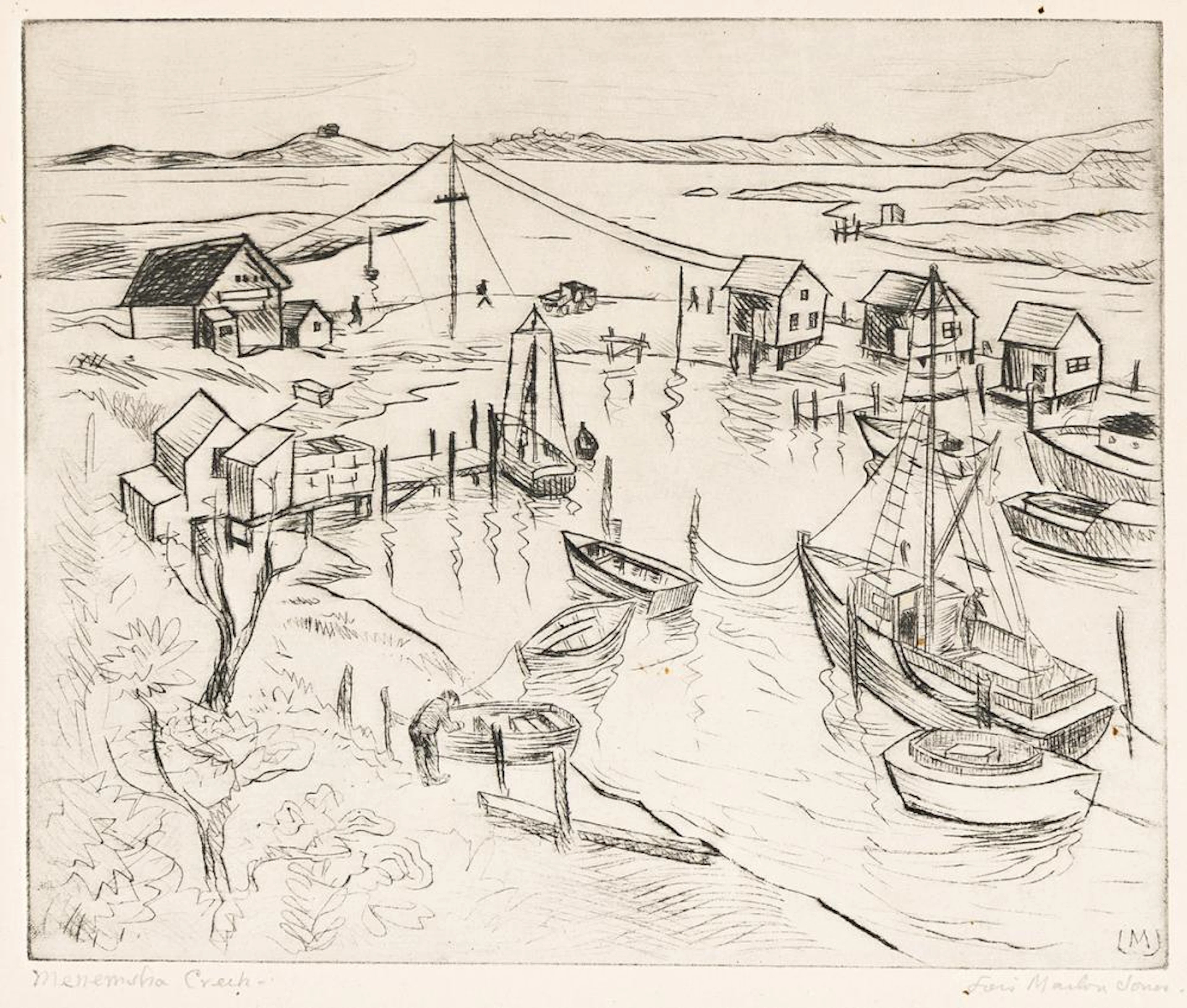 LOÏS MAILOU JONES (1905 - 1998) Menemsha Creek.