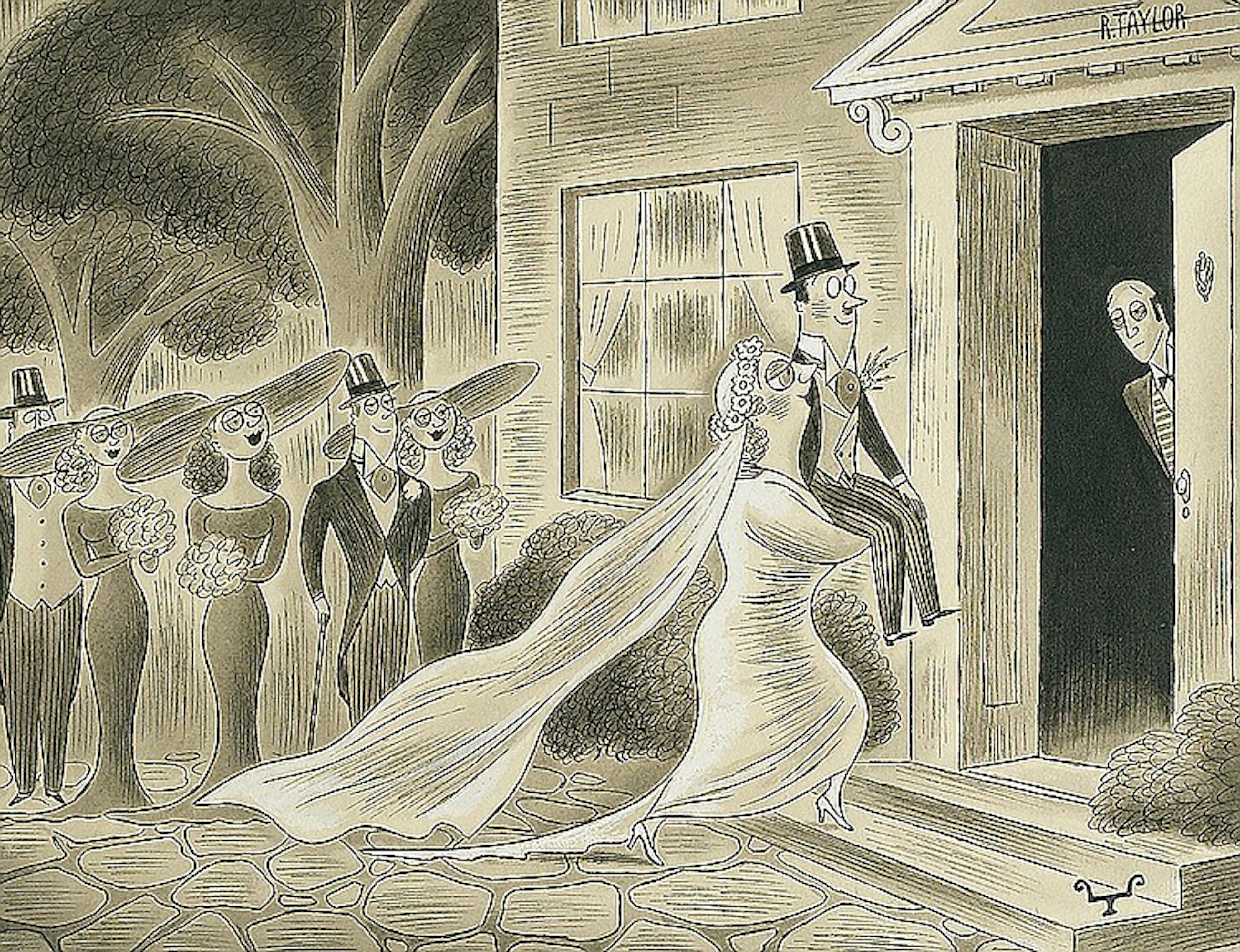 RICHARD TAYLOR. Group of 4 cartoons for The New Yorker.