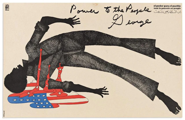 (BLACK PANTHERS.) Rafael Morante, artist. Power to the People, George.