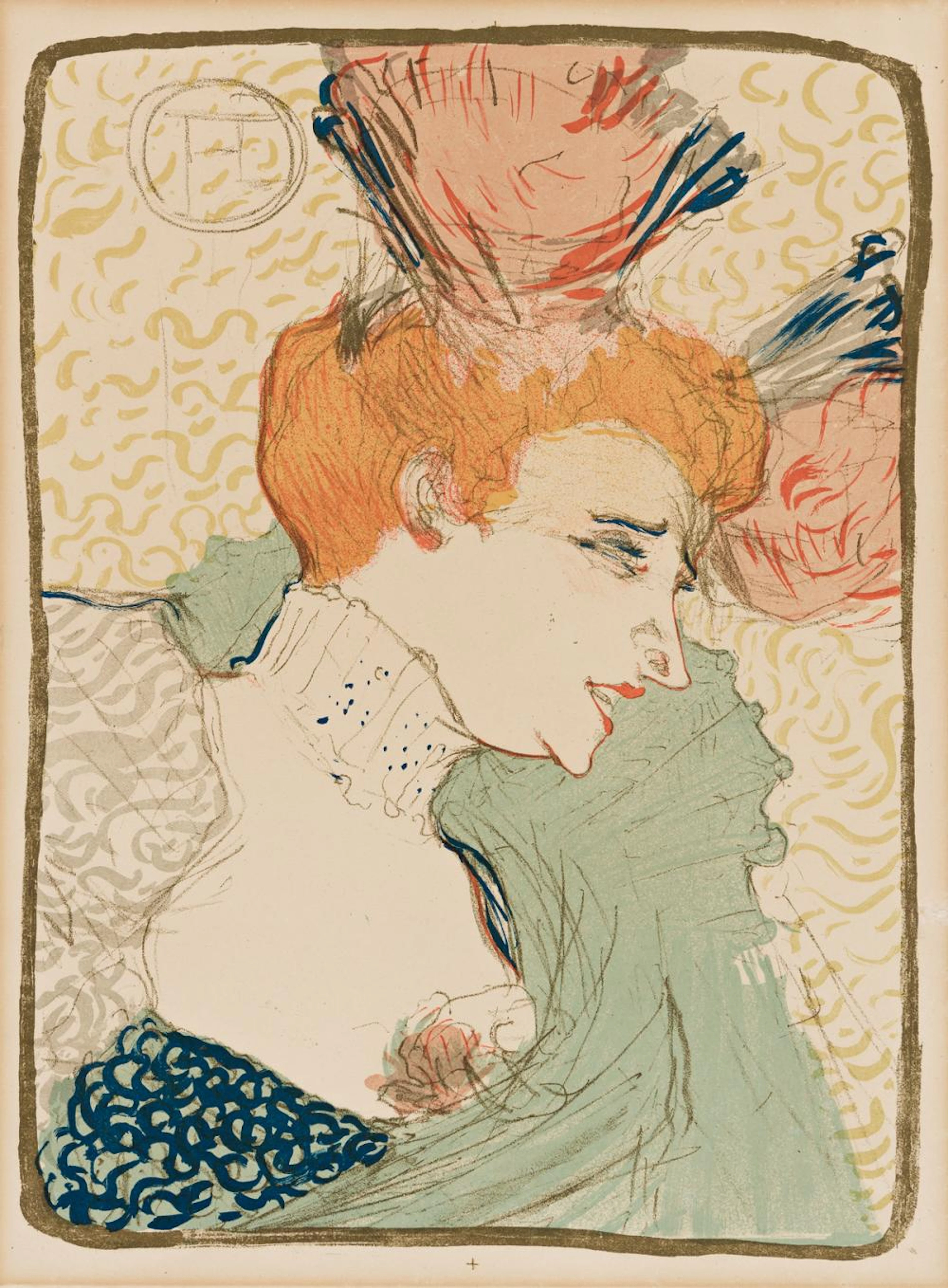 HENRI TOULOUSE-LAUTREC Mademoiselle Marcel Lender, en buste.