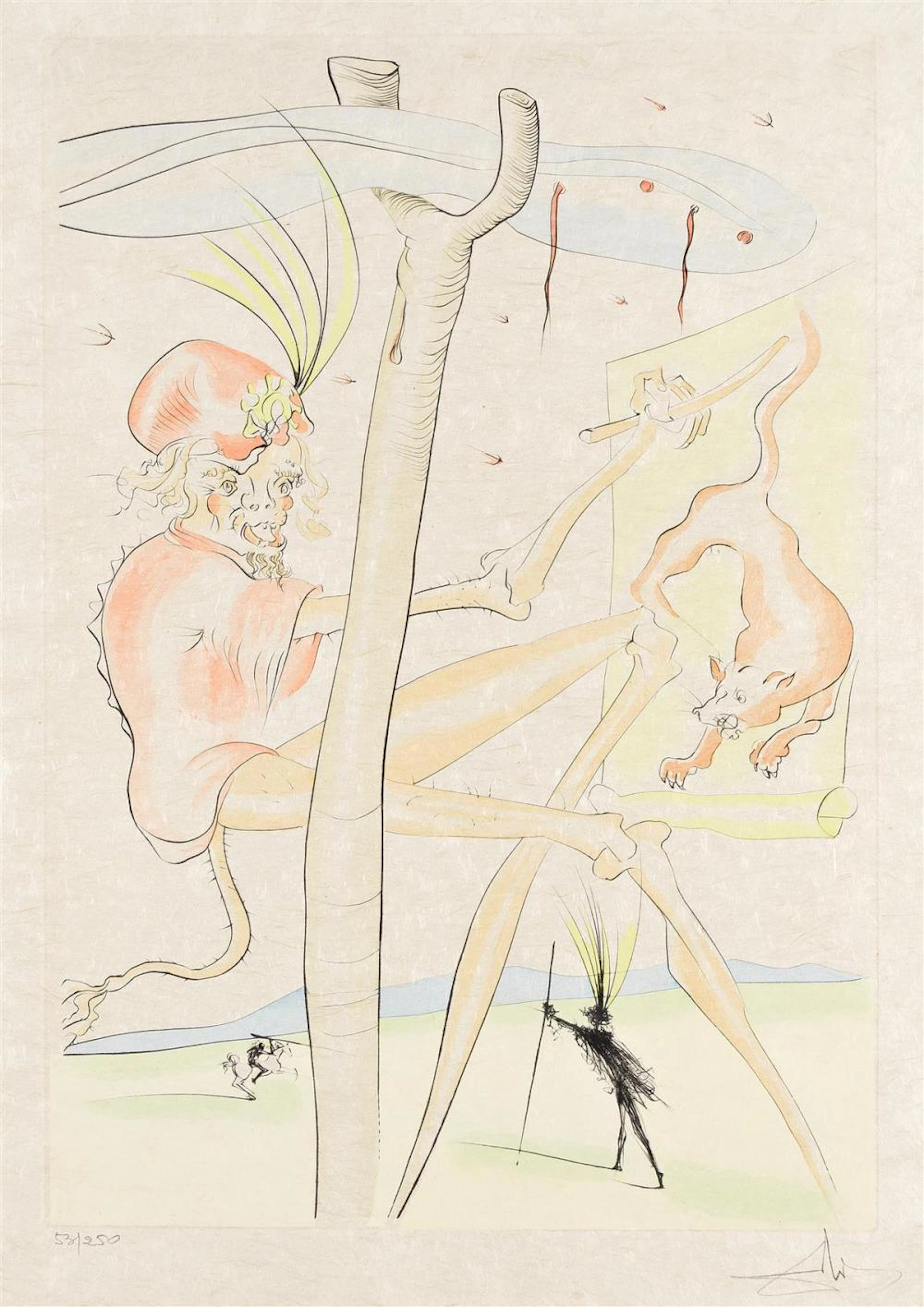 SALVADOR DALÍ Le Singe et le Léopard.