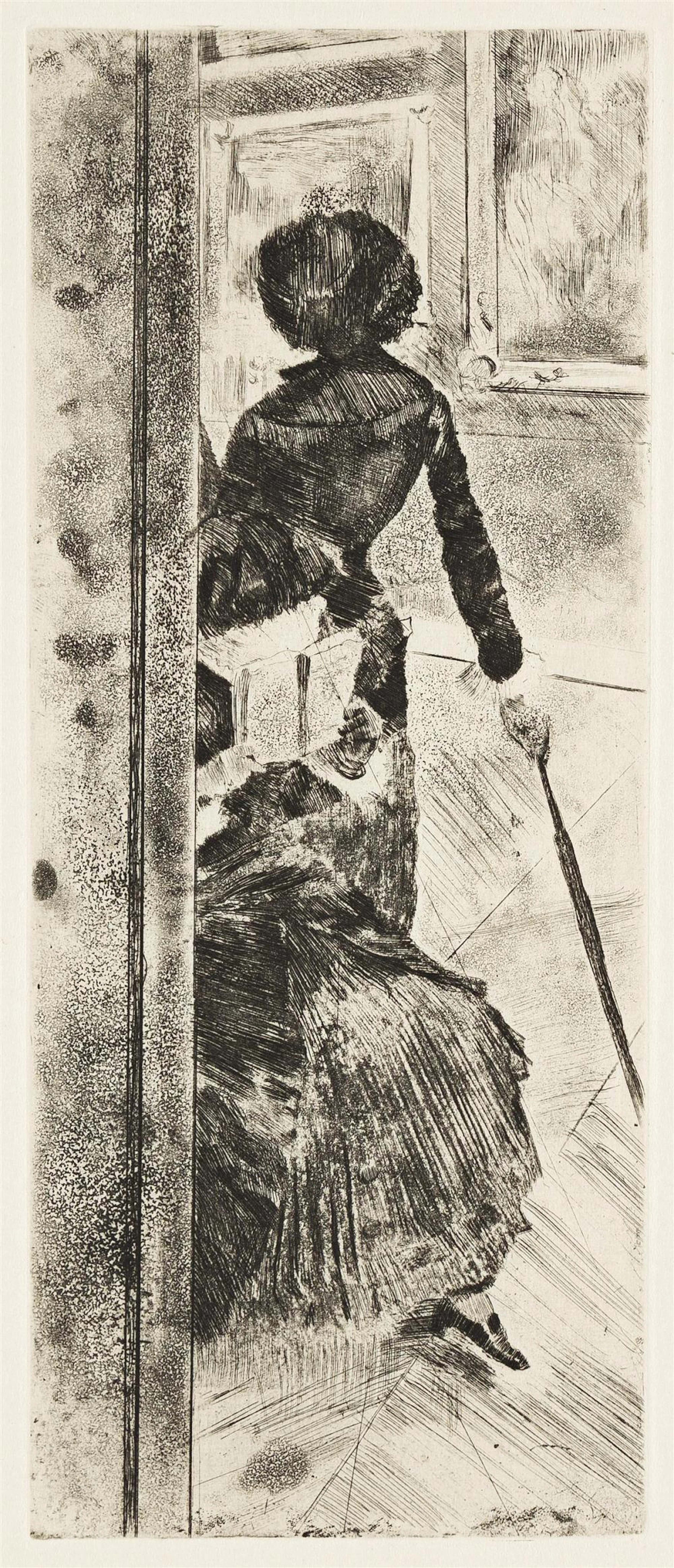 EDGAR DEGAS Au Louvre, la peinture, Mary Cassatt.