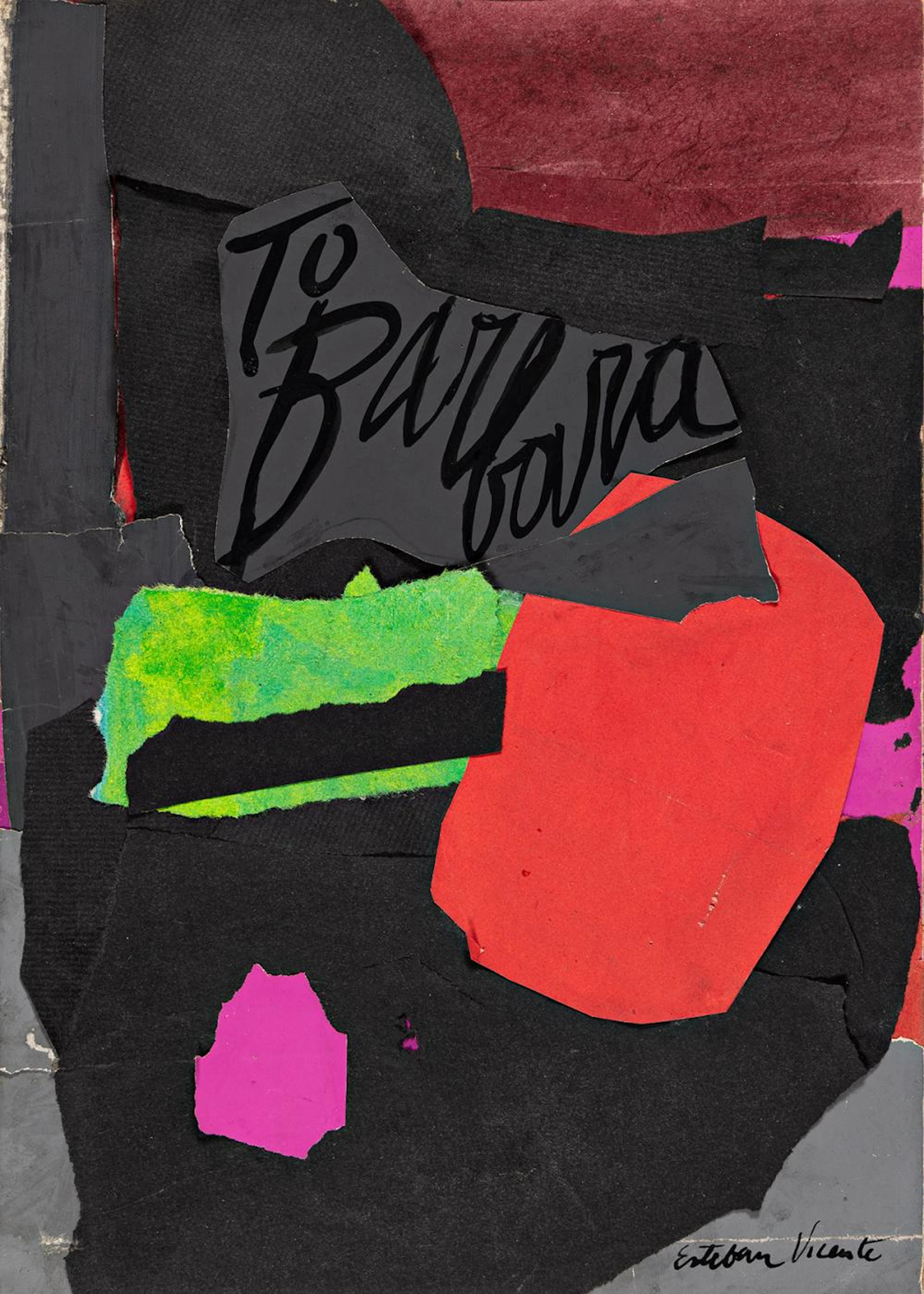 ESTEBAN VICENTE Untitled (To Barbara).