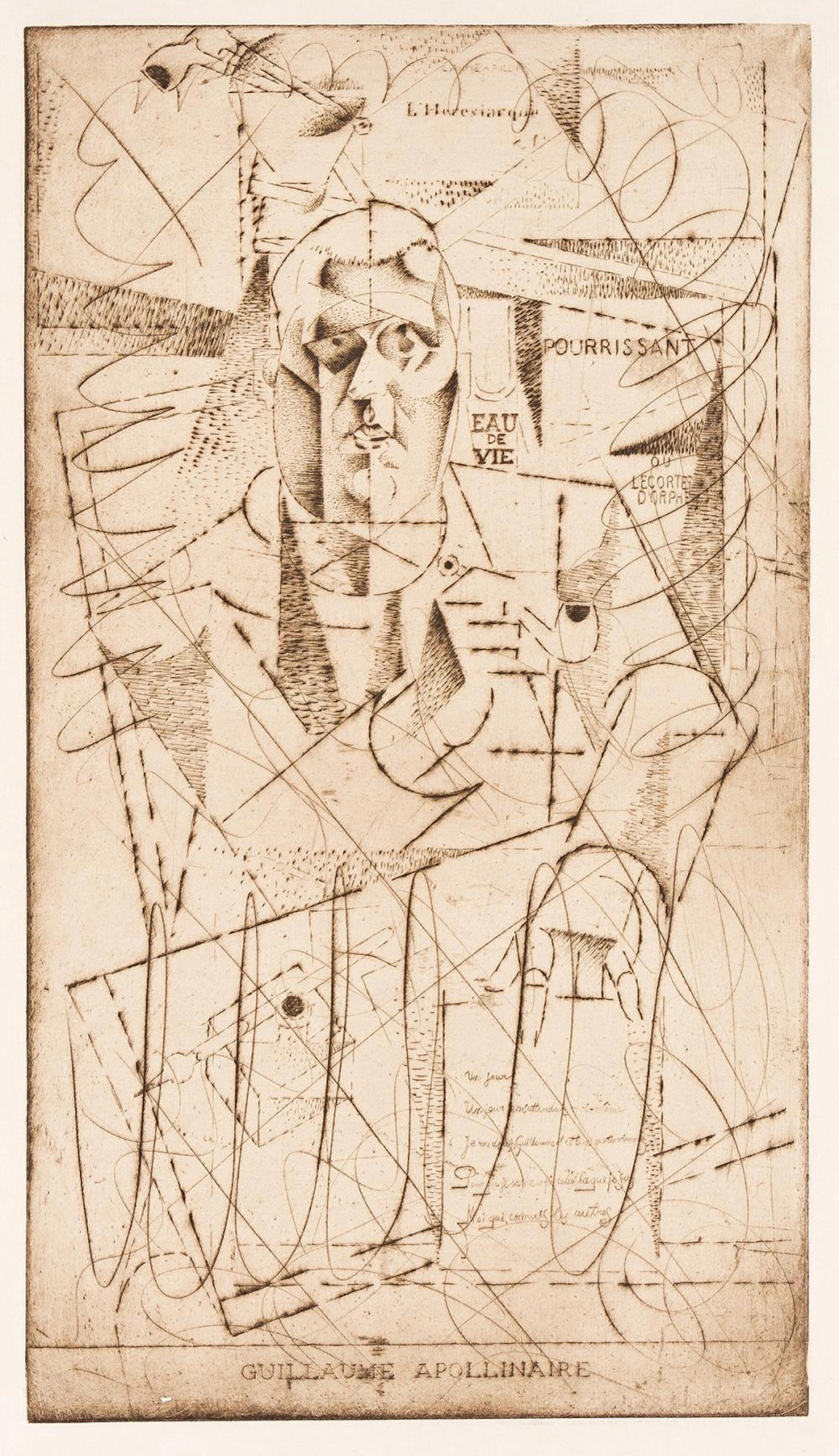 LOUIS MARCOUSSIS Portrait de Guillaume Apollinaire.