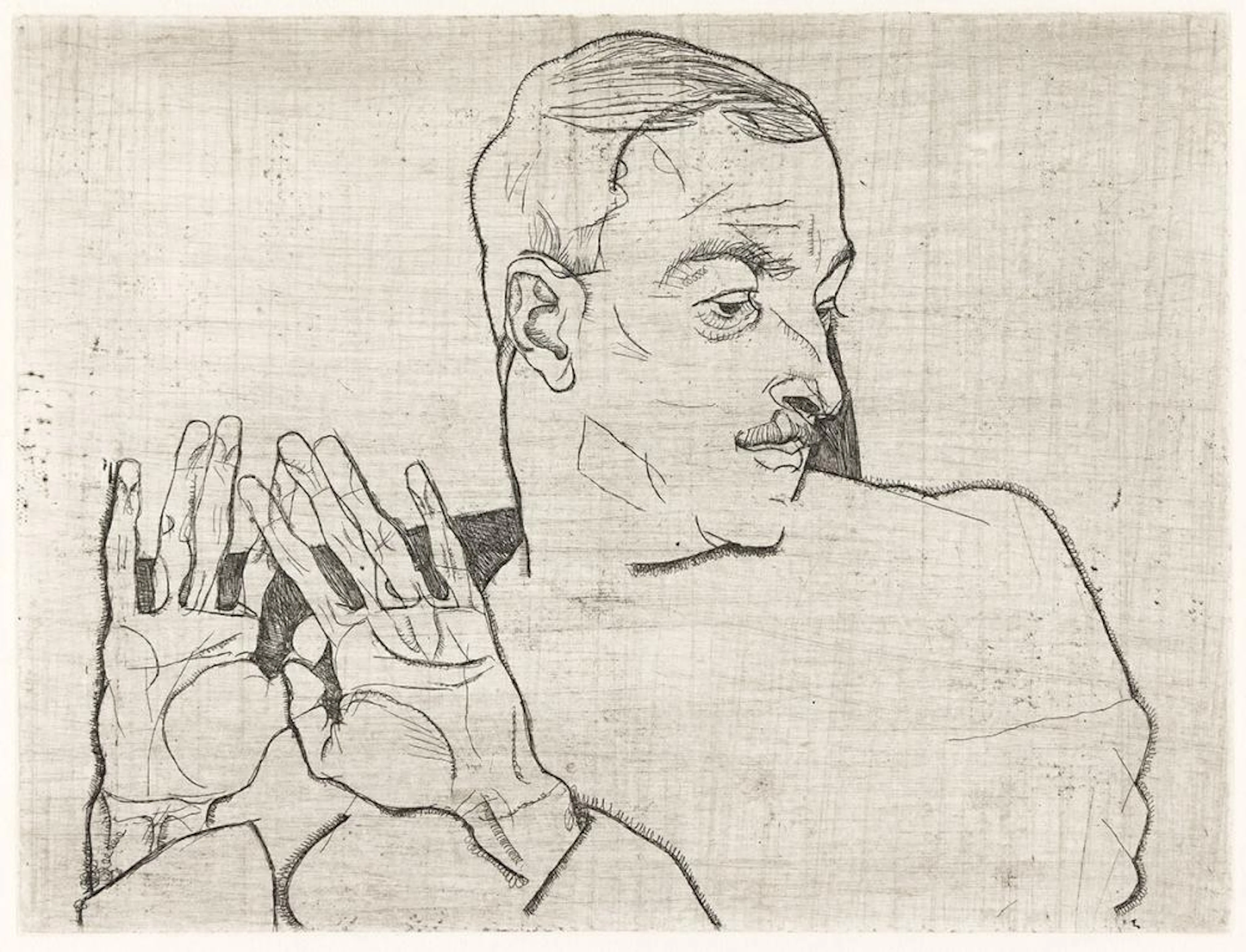 EGON SCHIELE Bildnis Arthur Roessler.