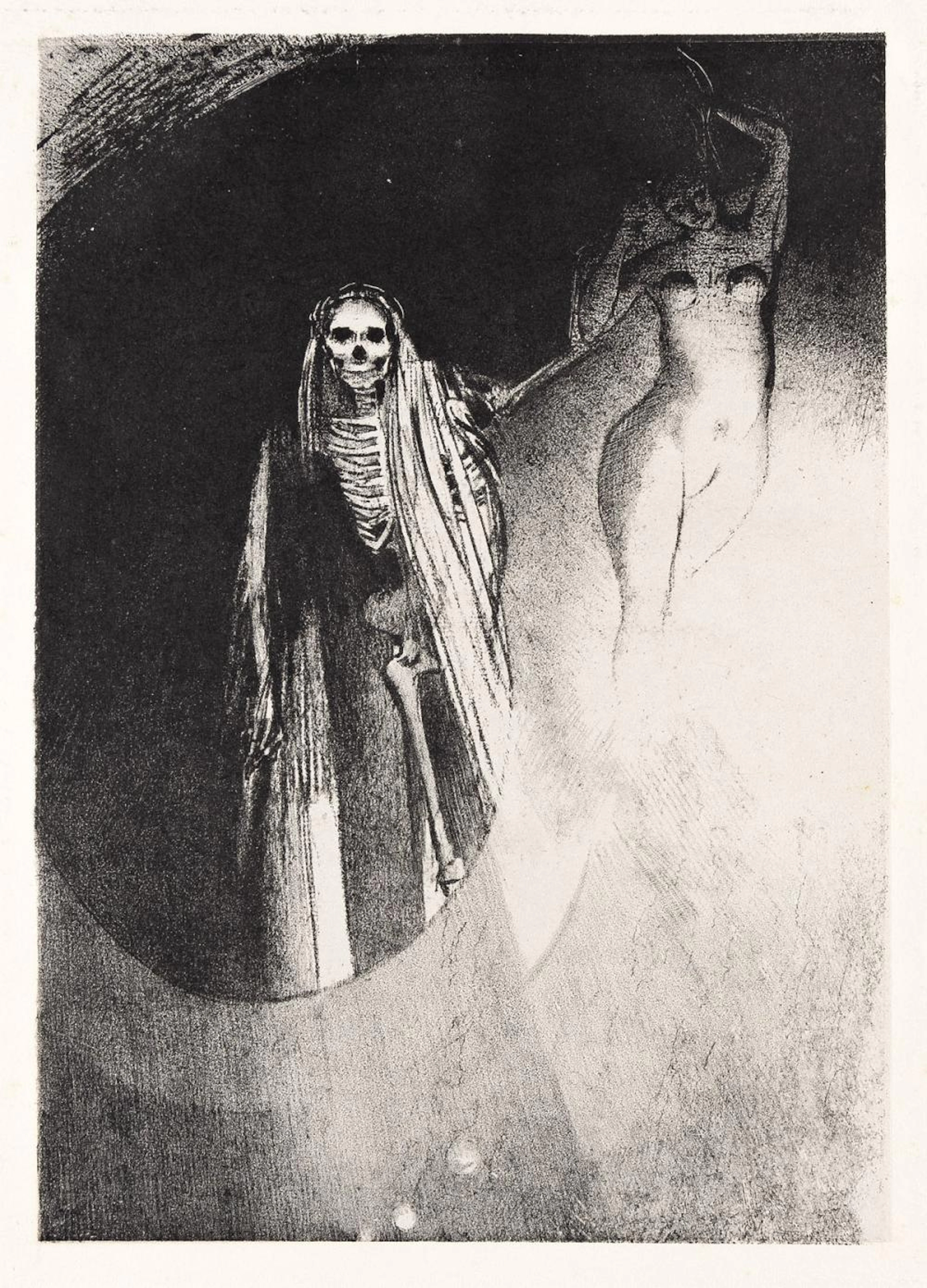 ODILON REDON La Mort: C'est moi qui te rends sérieuse; enlaçonsnous.