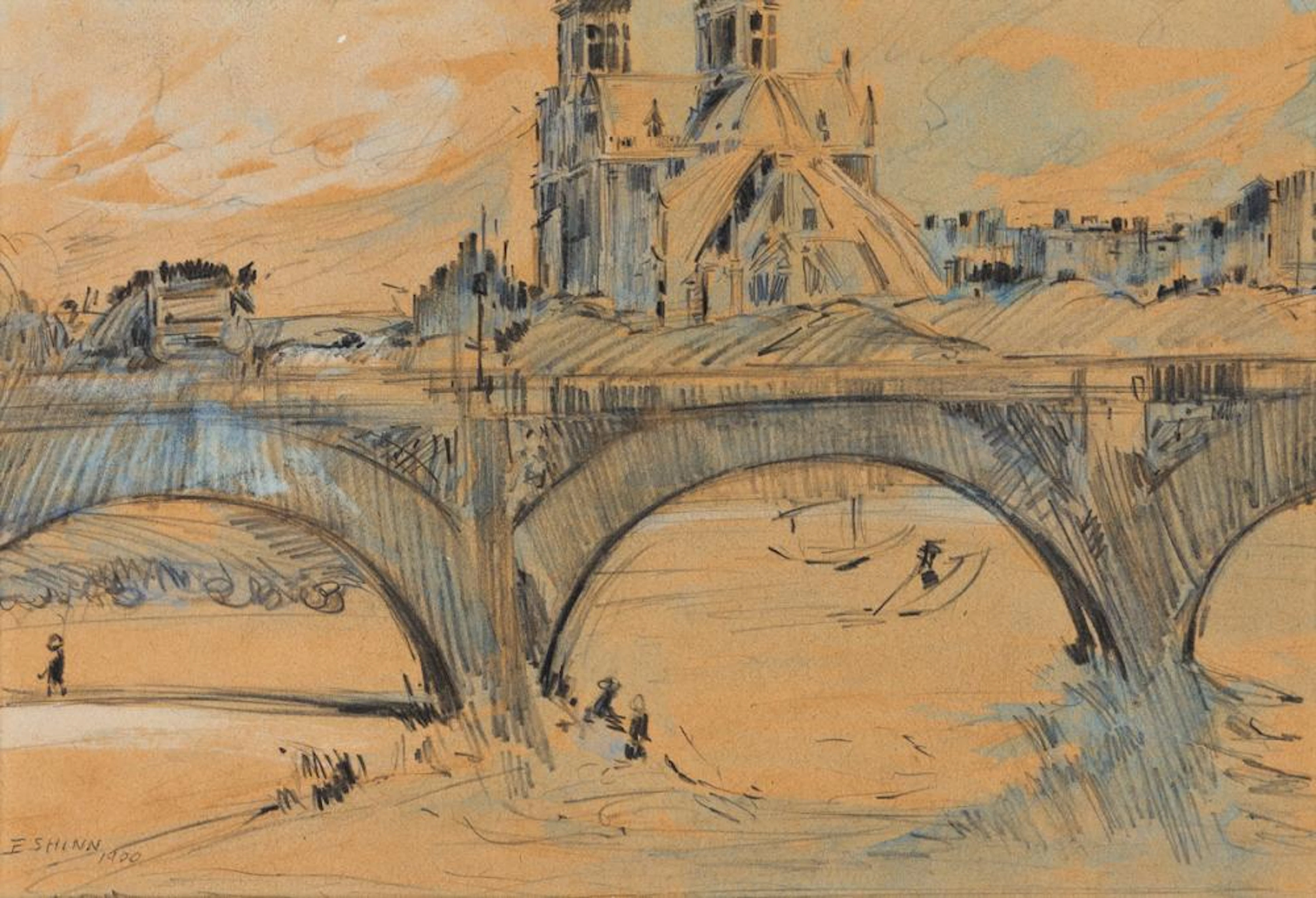 EVERETT SHINN Pont Neuf.