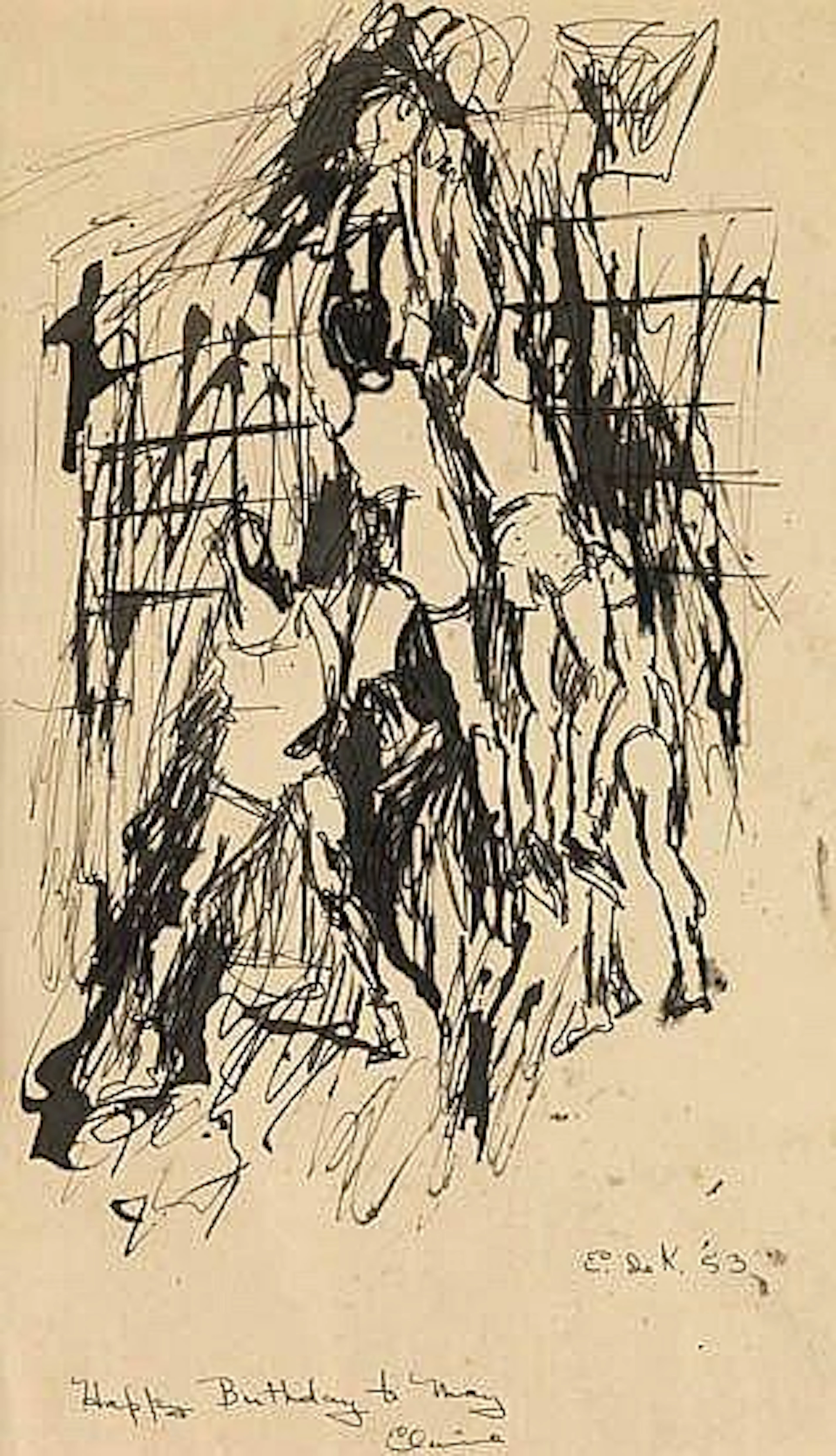 ELAINE DE KOONING Untitled (Basketball Game).