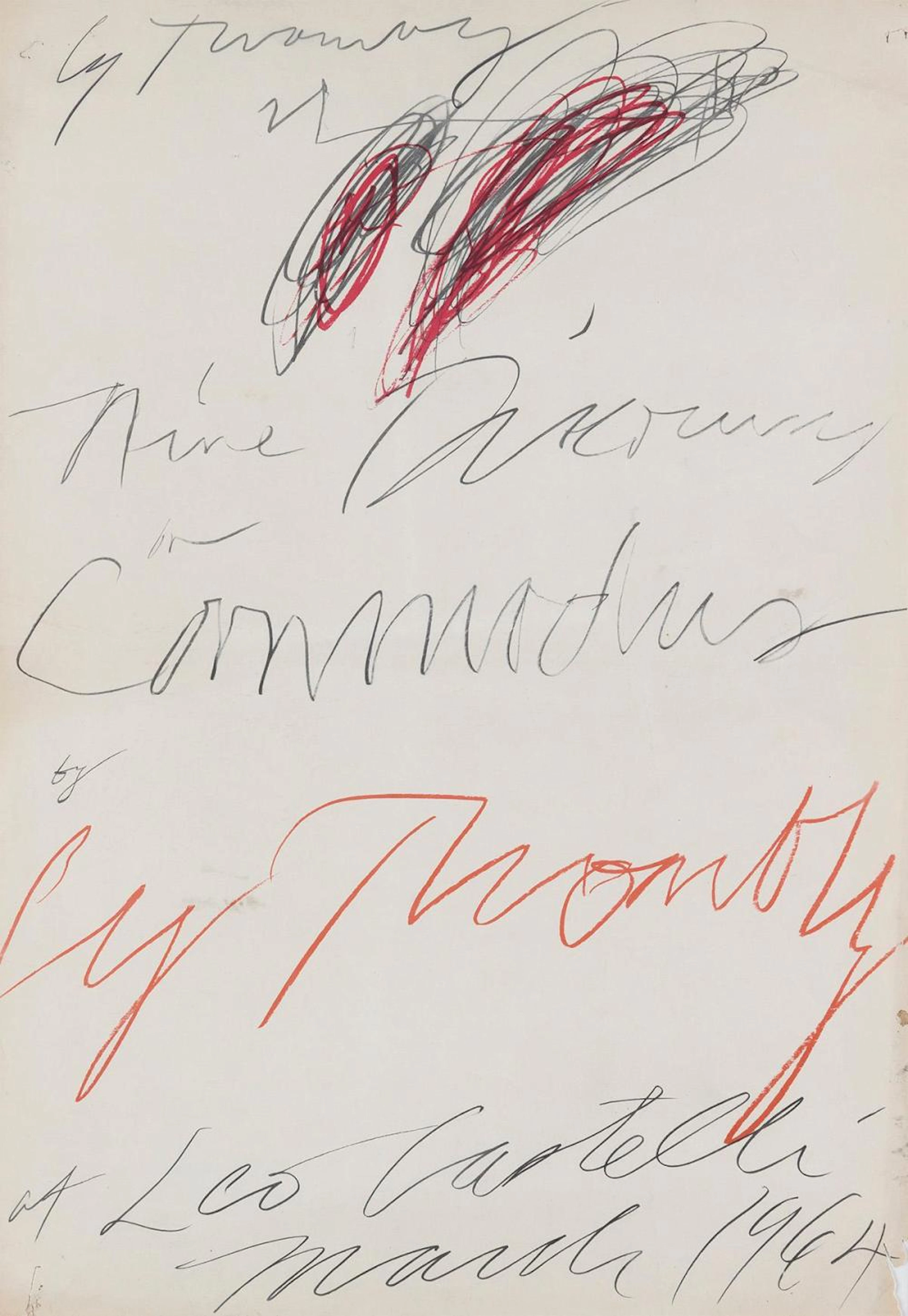 CY TWOMBLY (after) Nine Discourses on Commodus by Cy Twombly at Leo Castelli