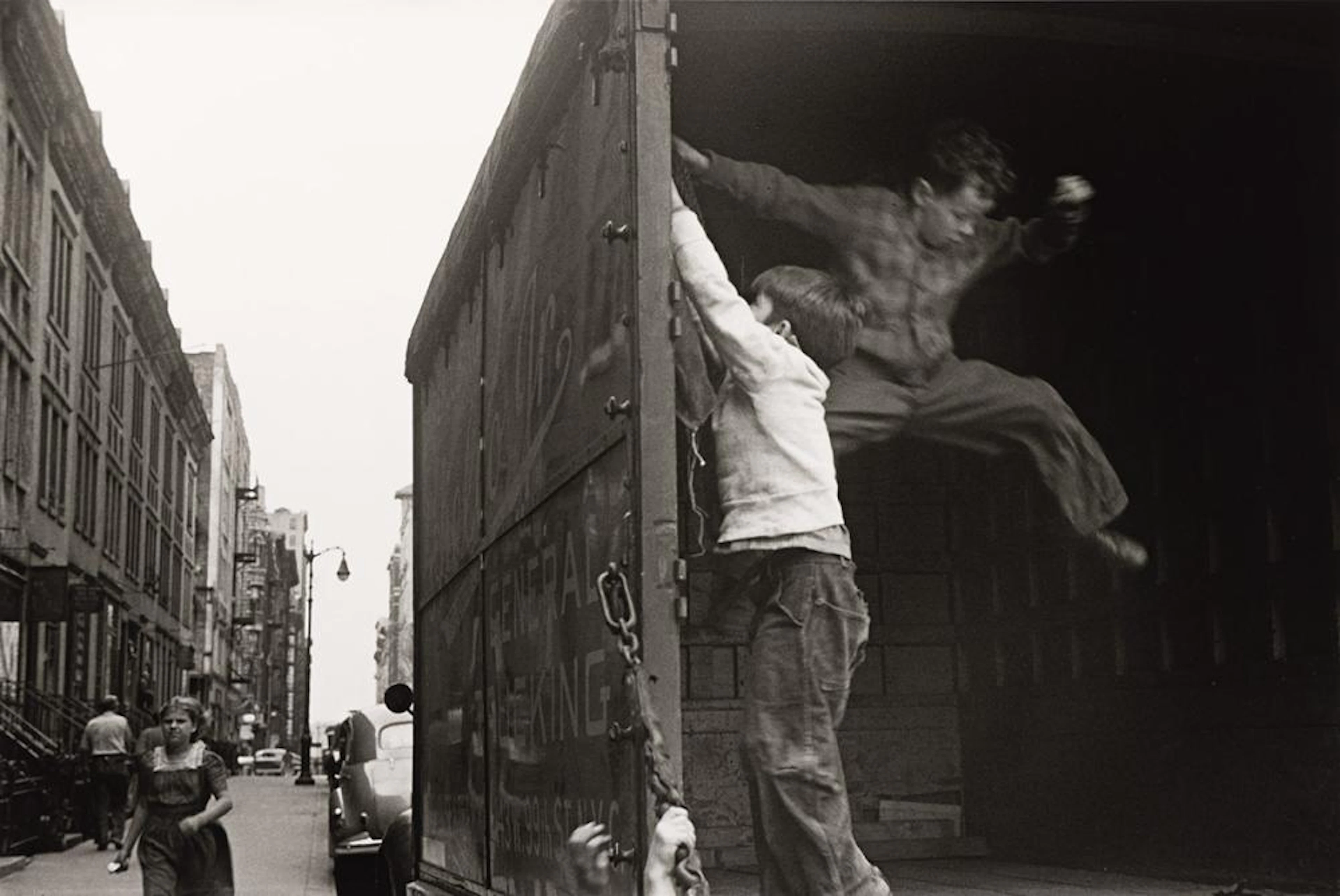 HELEN LEVITT (1913-2009) N.Y. (boys in moving truck).
