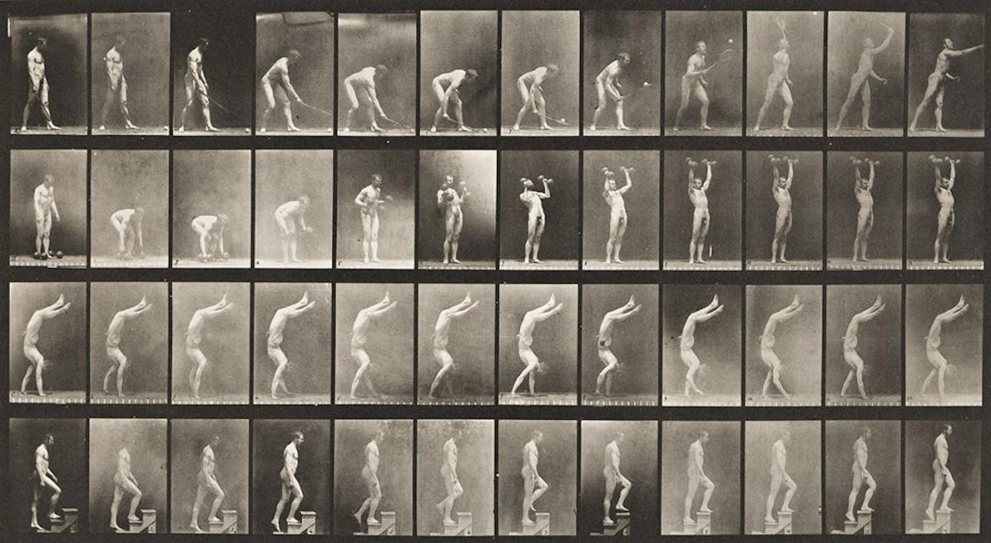 EADWEARD MUYBRIDGE (1830-1904) A selection of 4 plates...