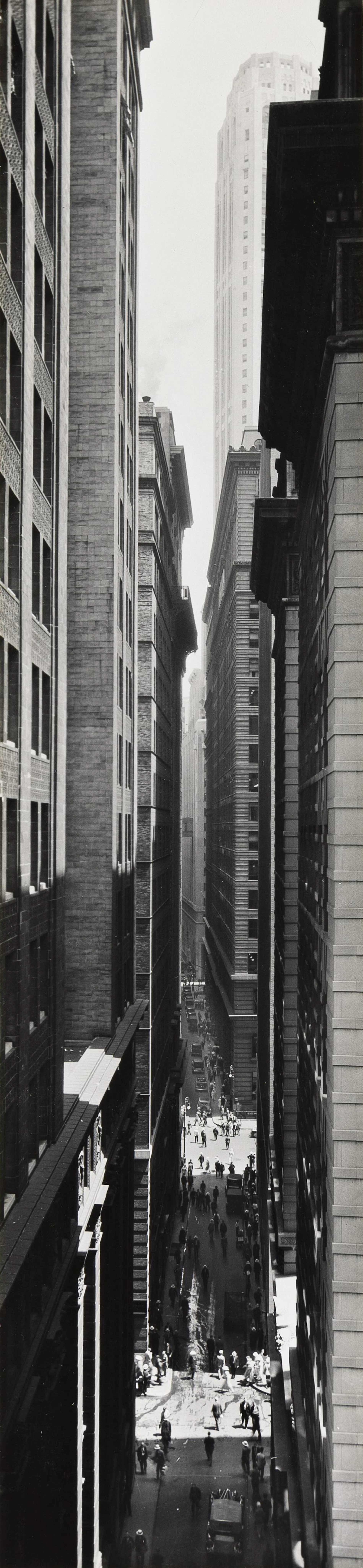 BERENICE ABBOTT (1898-1991) View of Exchange Place from Broadway, New York.