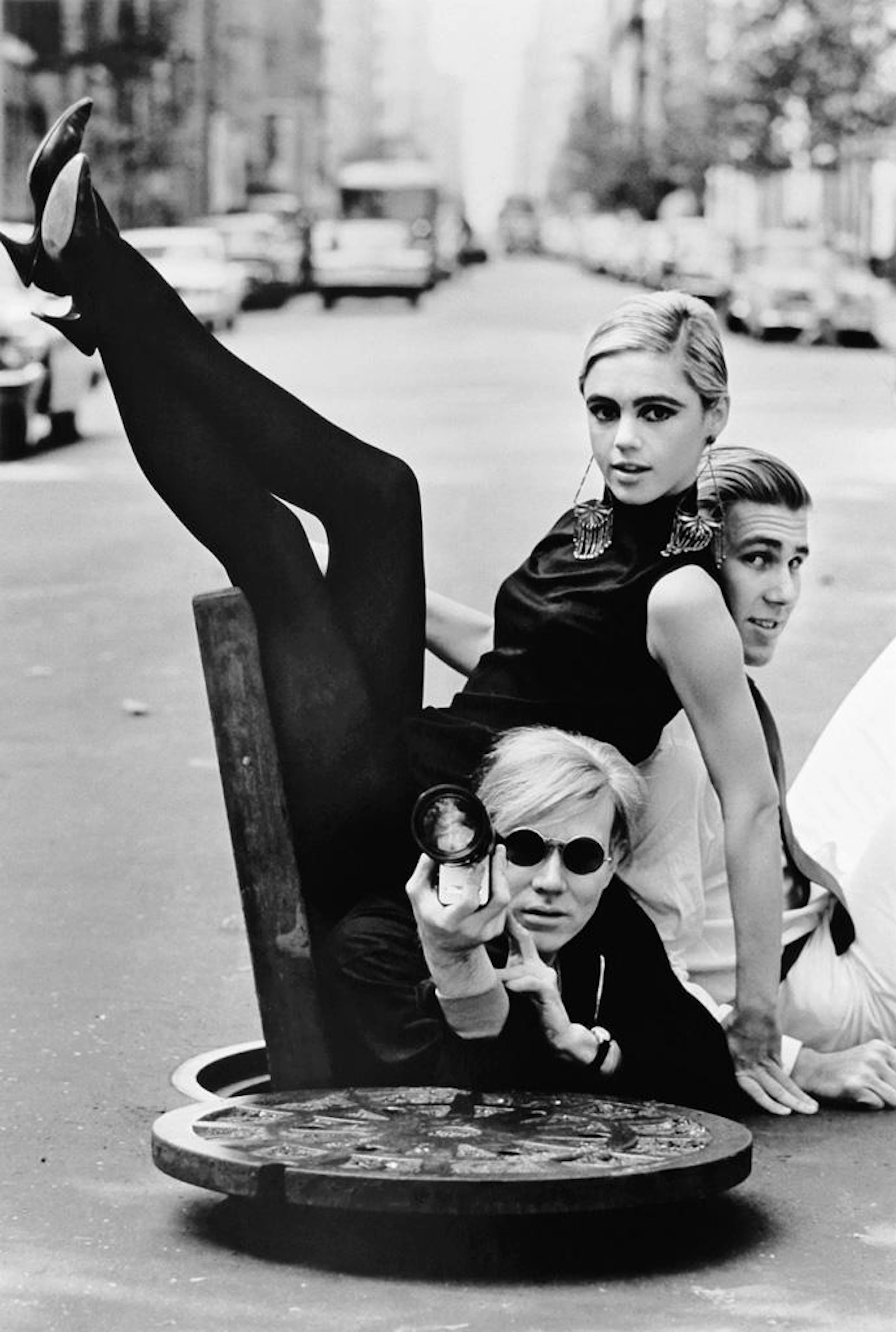BURT GLINN (1925-2008) Andy Warhol with Edie Sedgwick and Chuck Wein.
