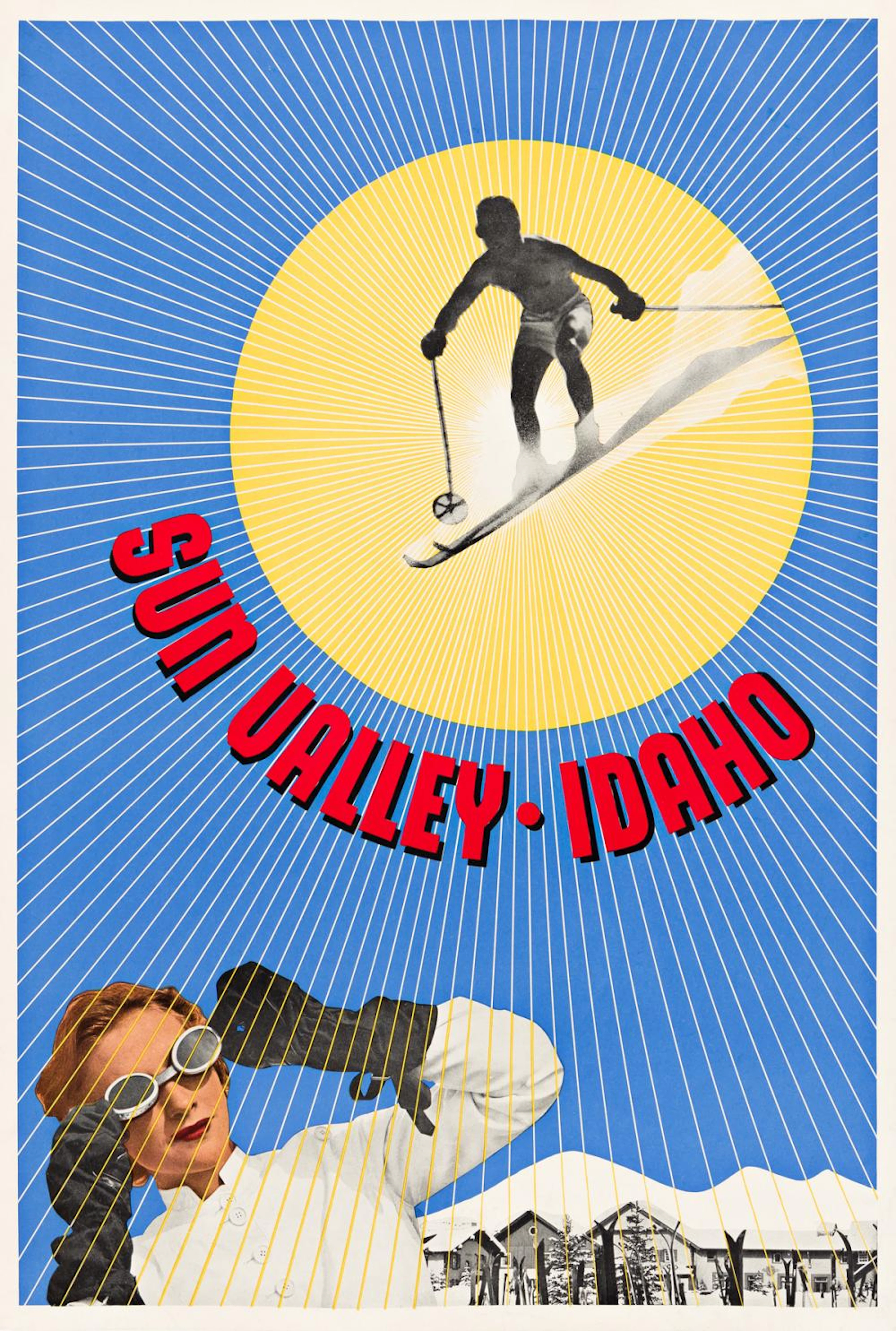 DESIGNER UNKNOWN. SUN VALLEY IDAHO. Circa 1940s. 29x20 inches, 75x50 cm.