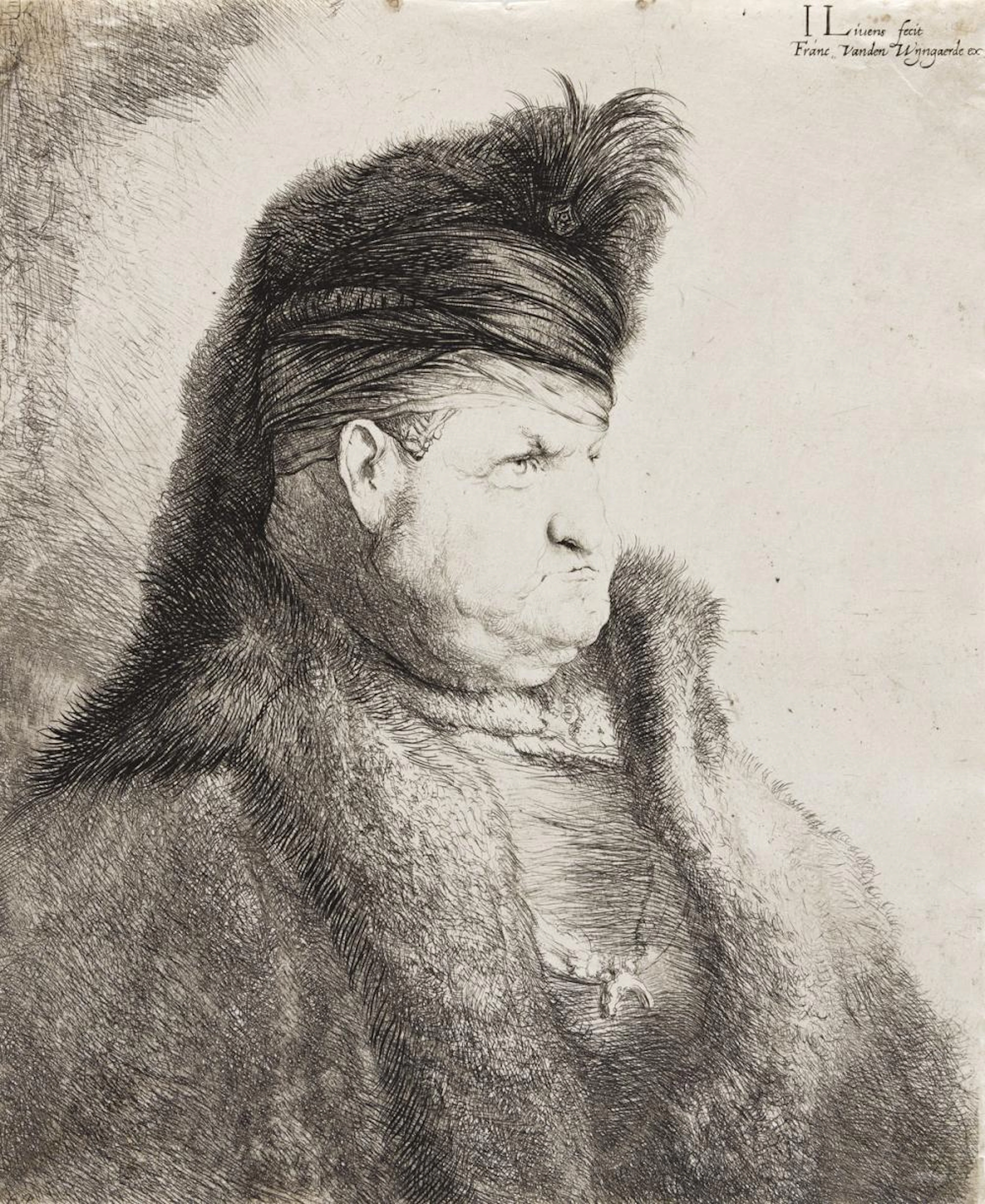 JAN LIEVENS Bust of an Oriental Man in a Turban.