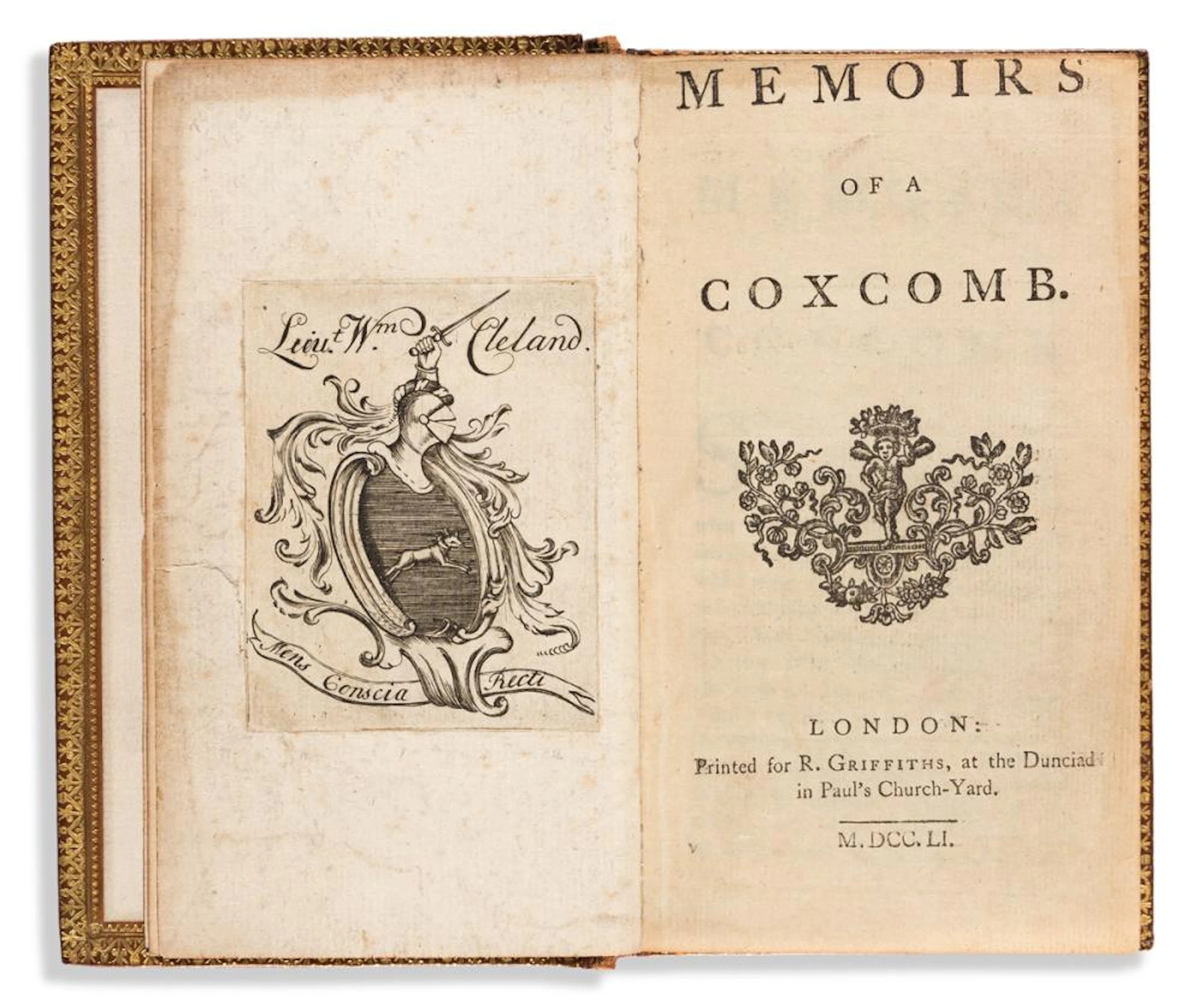 Cleland, John (1709-1789) Memoirs of a Coxcomb.