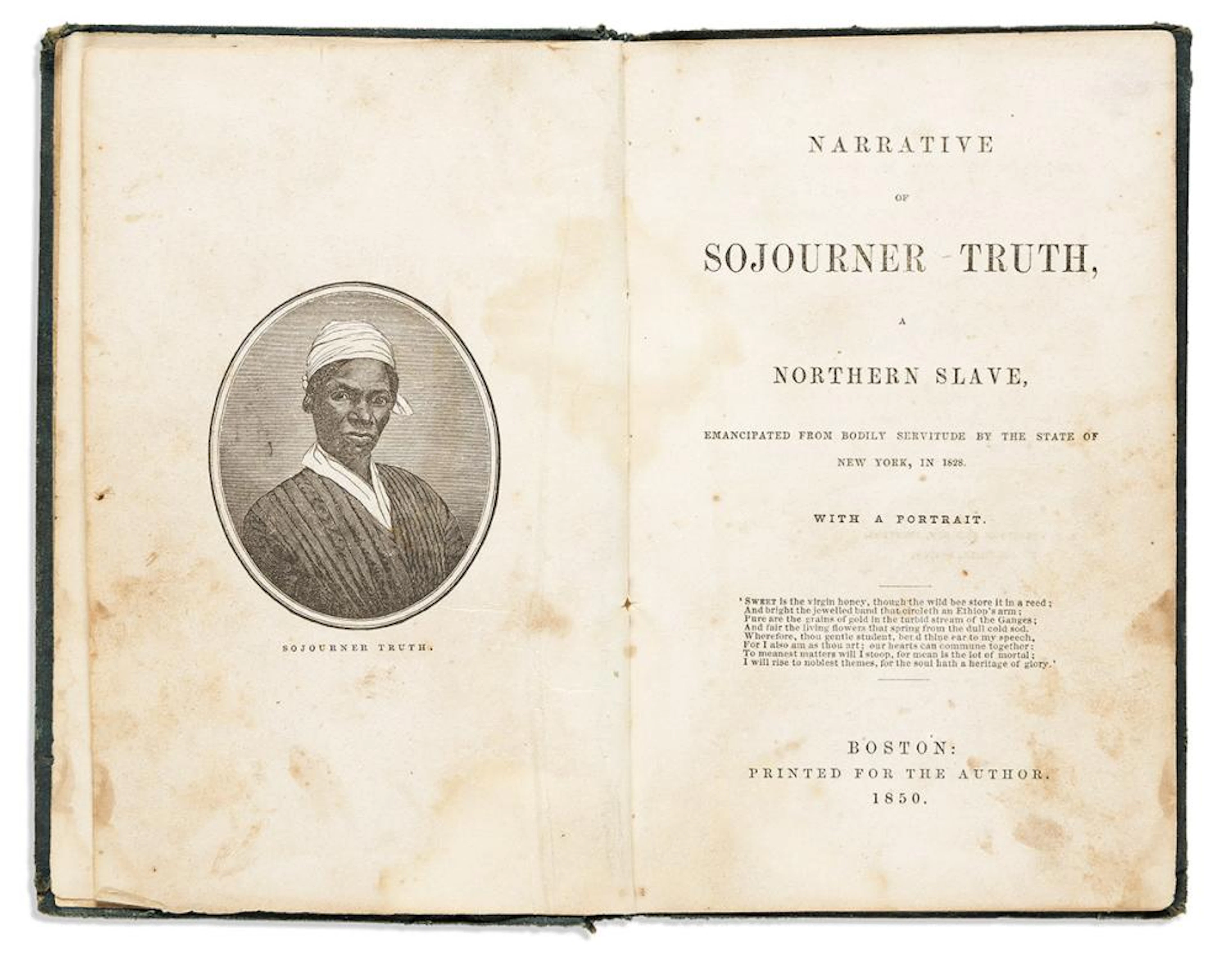 Truth, Sojourner (circa 1797-1883) Narrative of Sojourner Truth