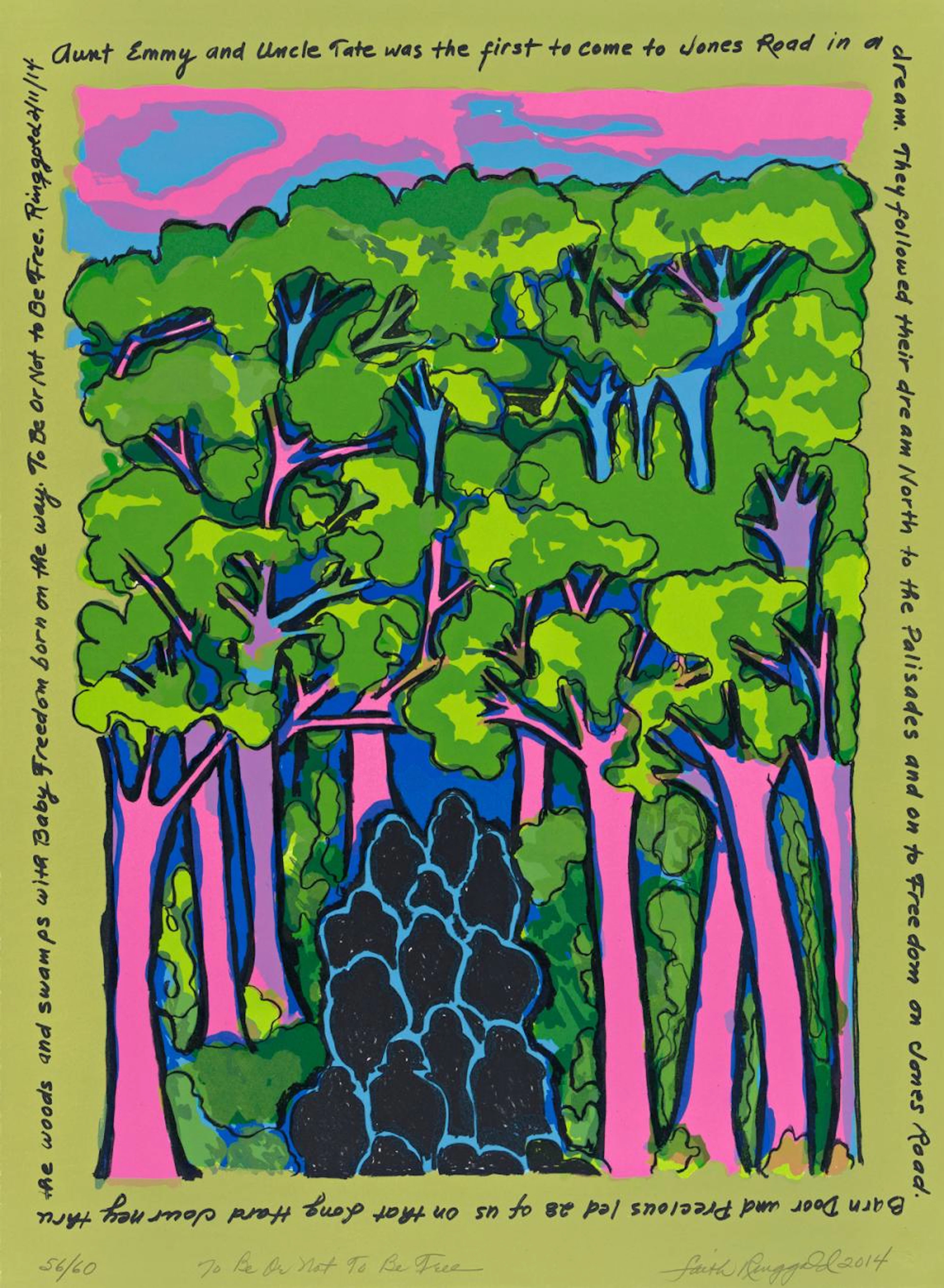FAITH RINGGOLD (1930 - ) To Be Or Not To Be Free.