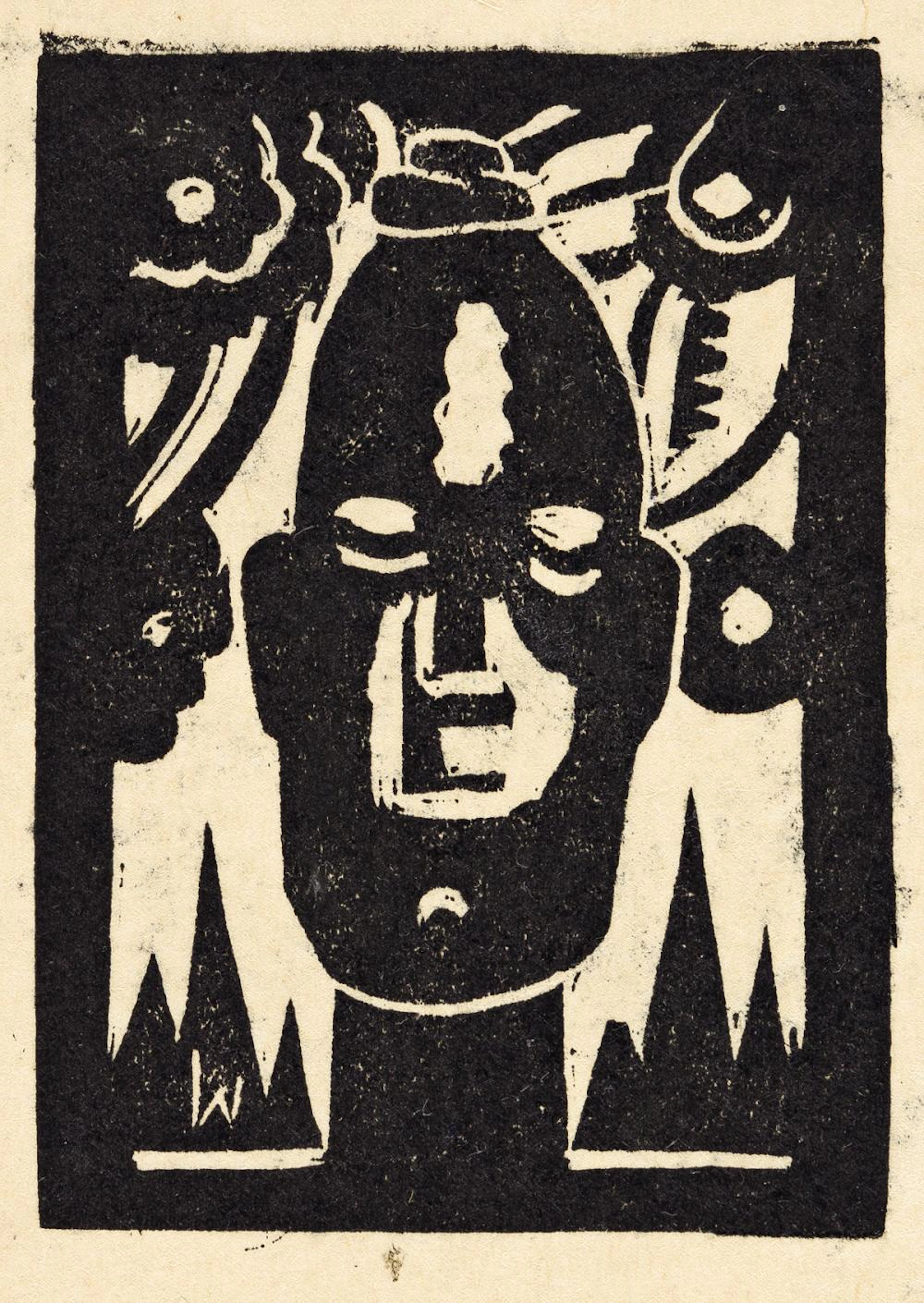 JAMES LESESNE WELLS (1902 - 1992) Untitled (African Fetish).