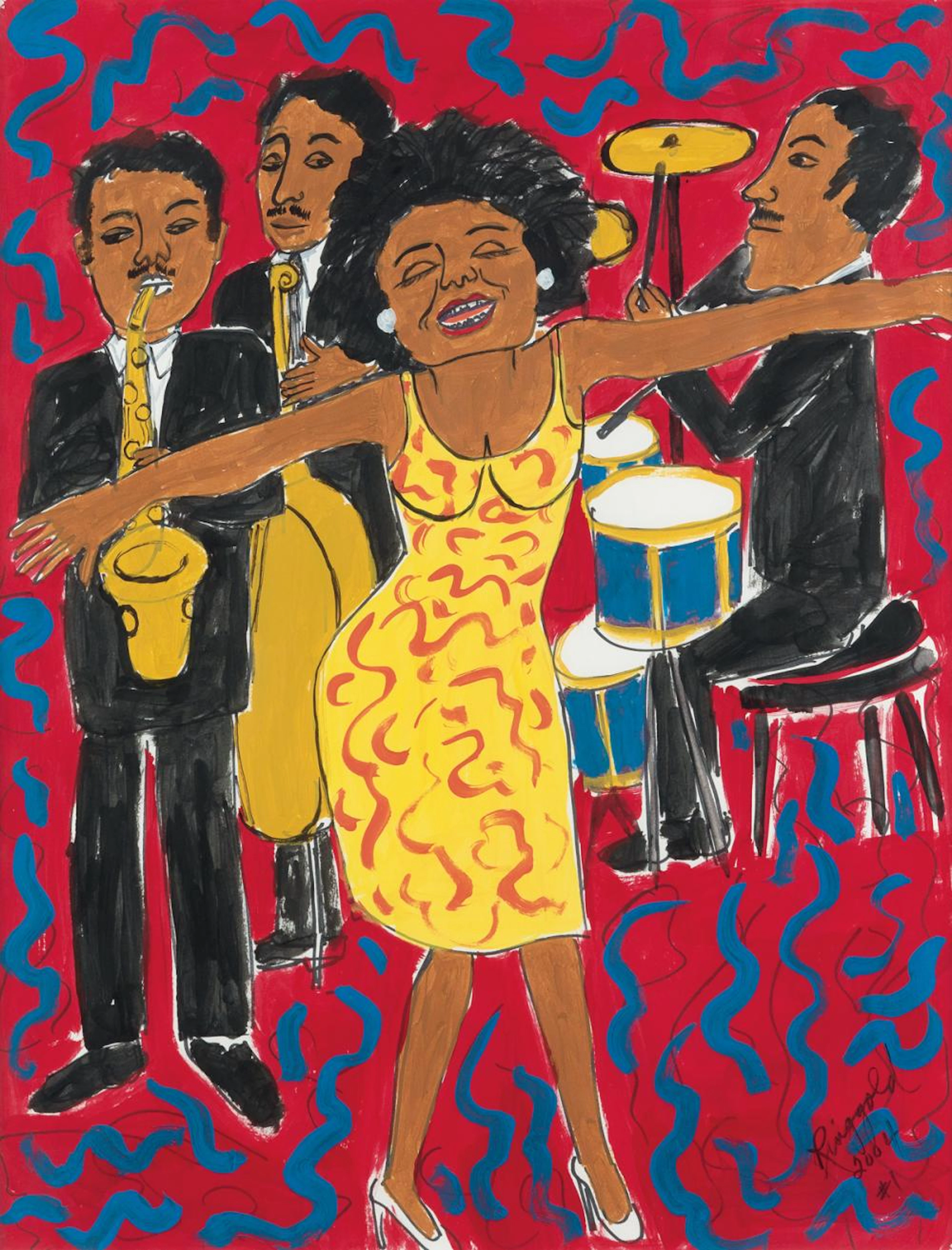 FAITH RINGGOLD (1930 - ) Somebody Stole My Broken Heart.