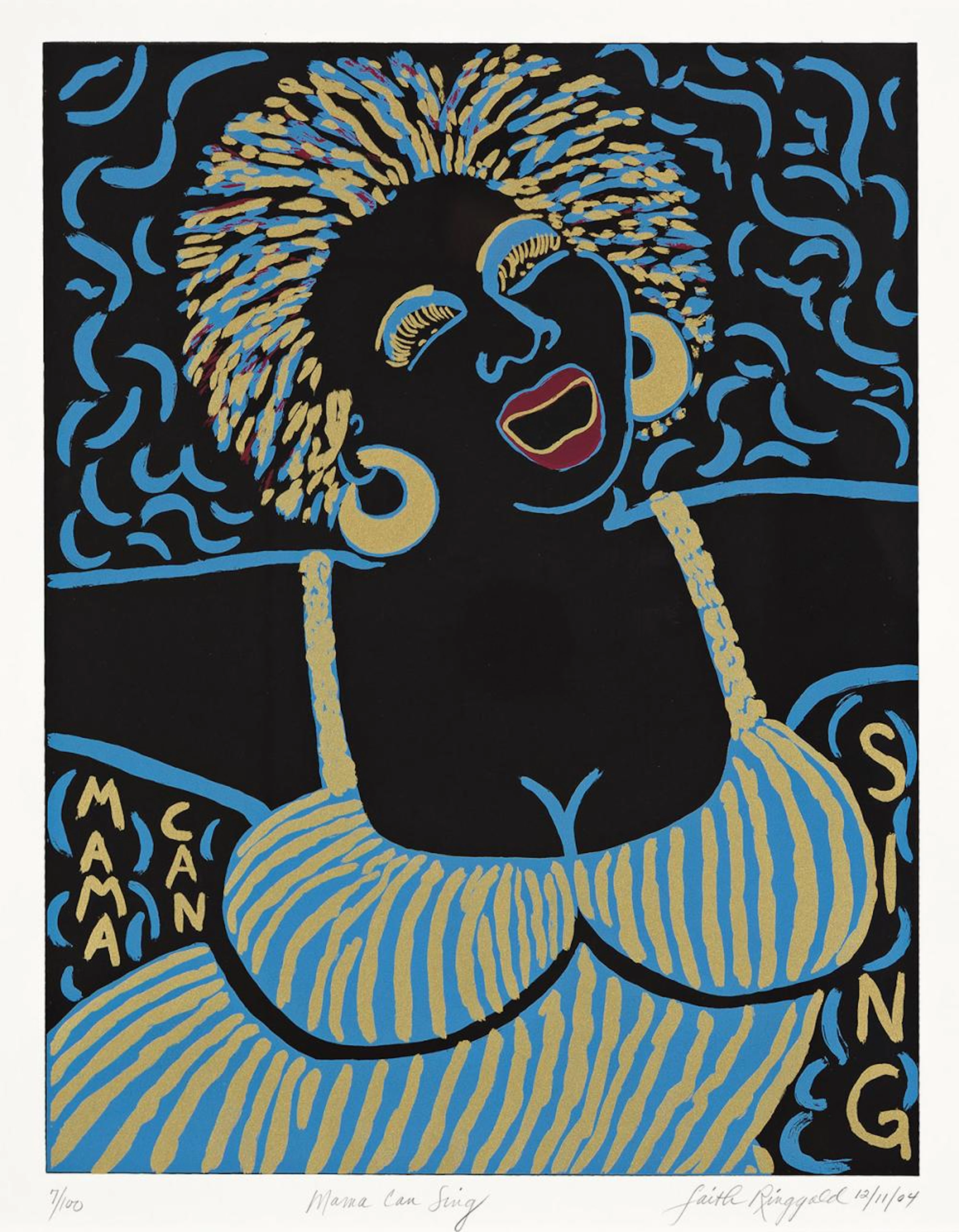 FAITH RINGGOLD (1930 - ) Mama Can Sing.